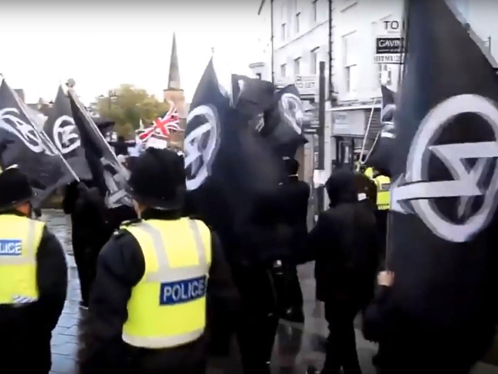 National Action members marching through Darlington in November 2016