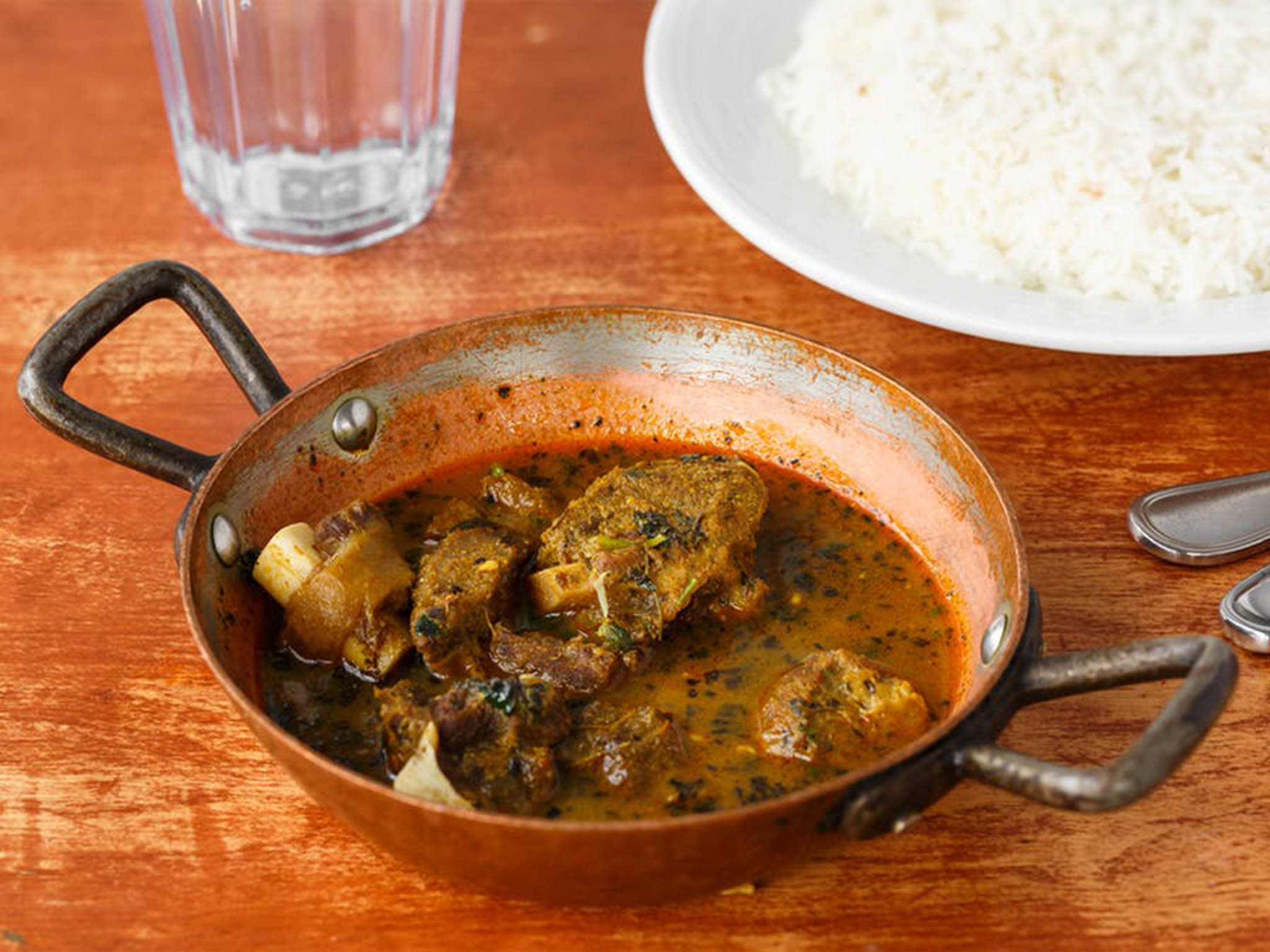 Egyptian-style goat curry can be made using onions, garlic and black peppercorns