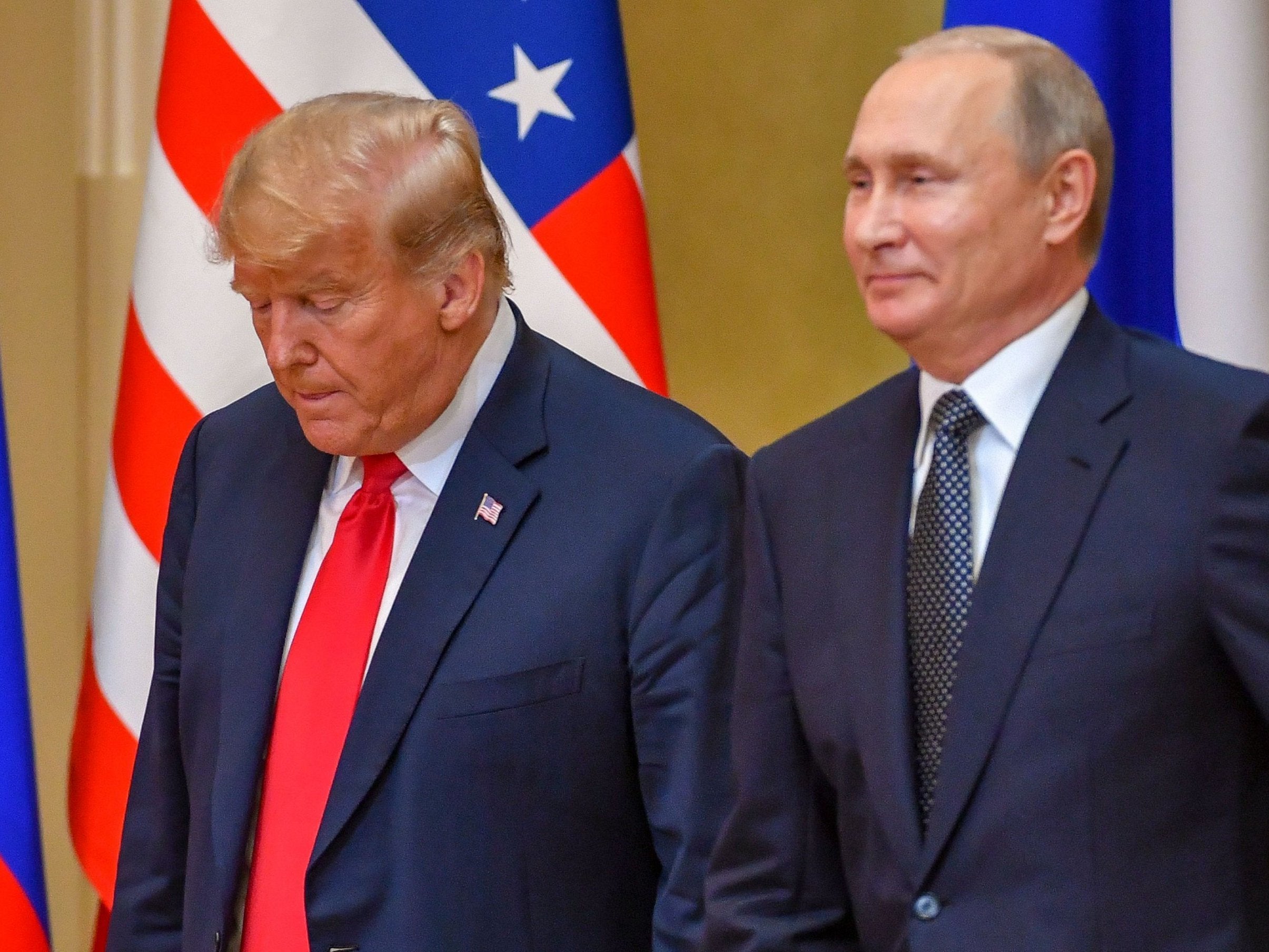 US President Donald Trump with Russian President Vladimir Putin