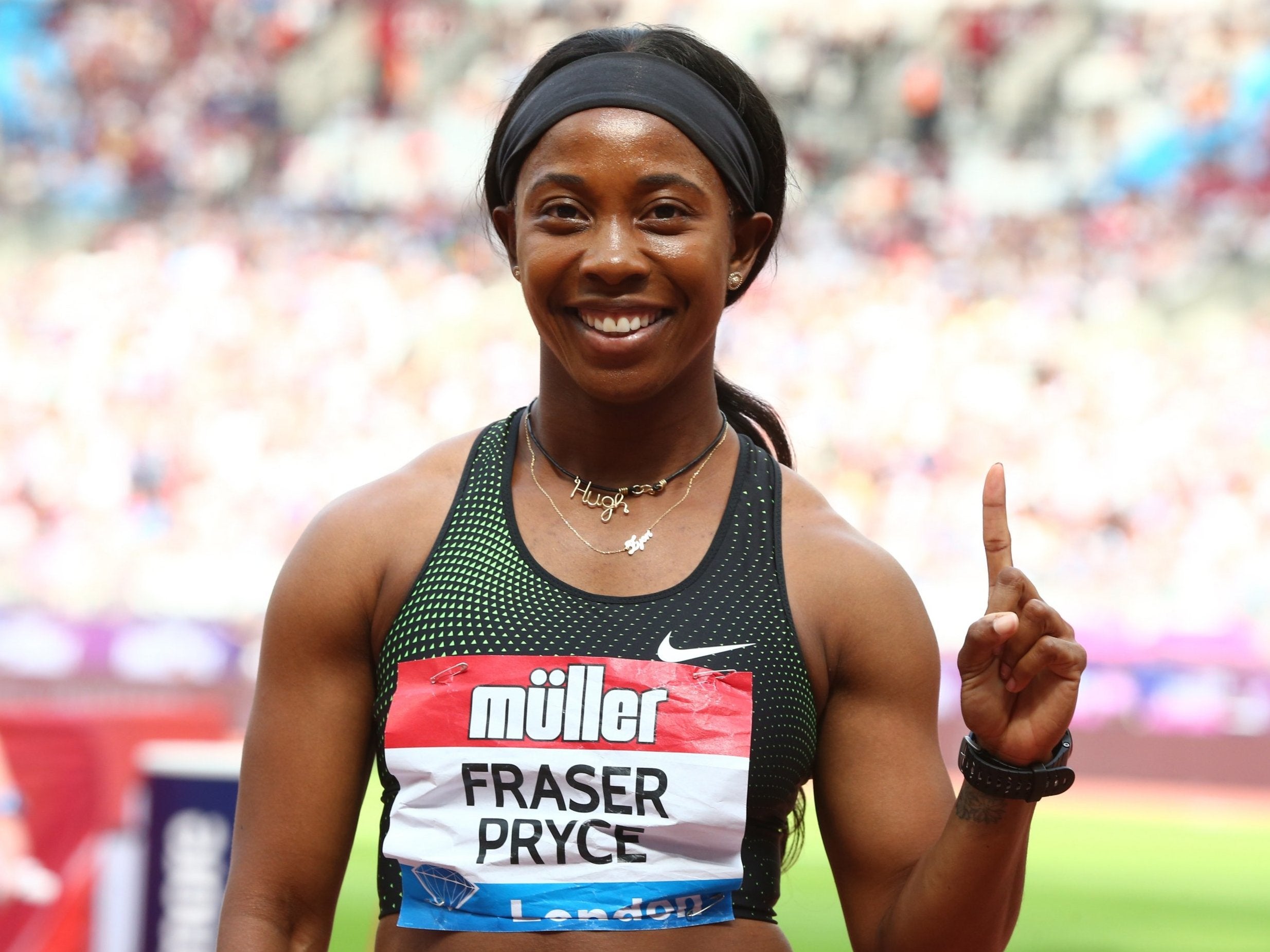 Fraser-Pryce took the victory in the women's 100m