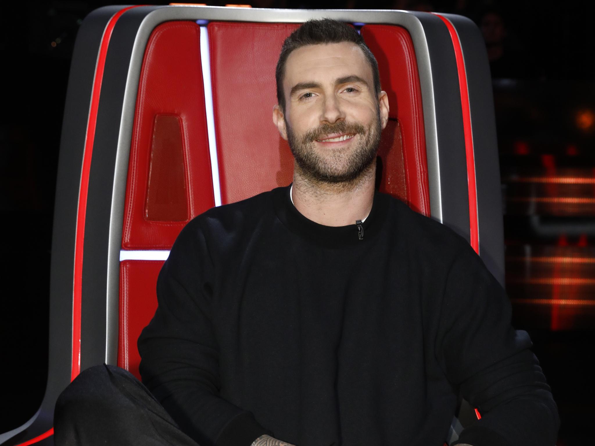 Levine in his judge’s chair on ‘The Voice US’ (NBCU Photo Bank/Getty)