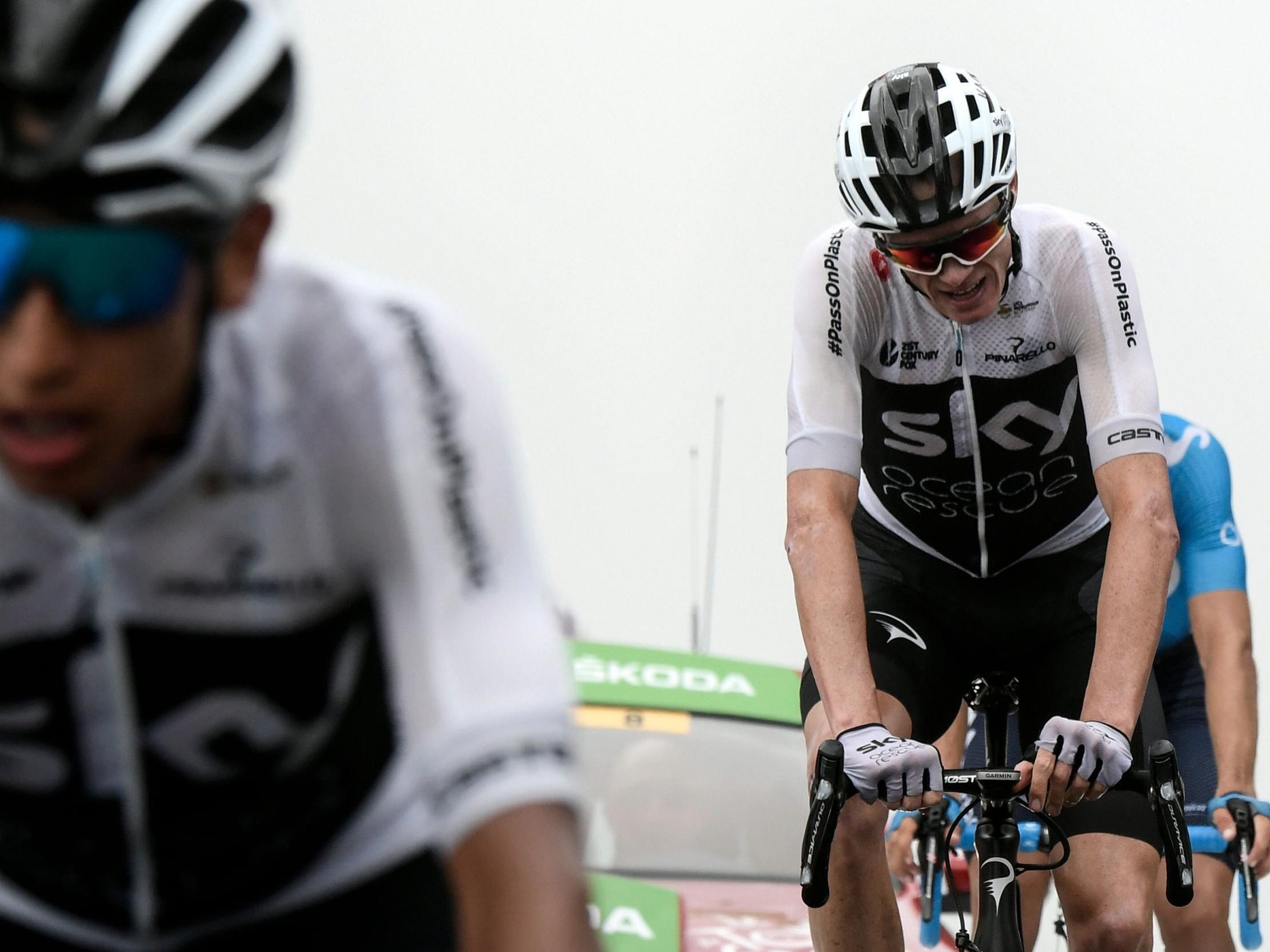 Chris Froome fell away in the final kilometre