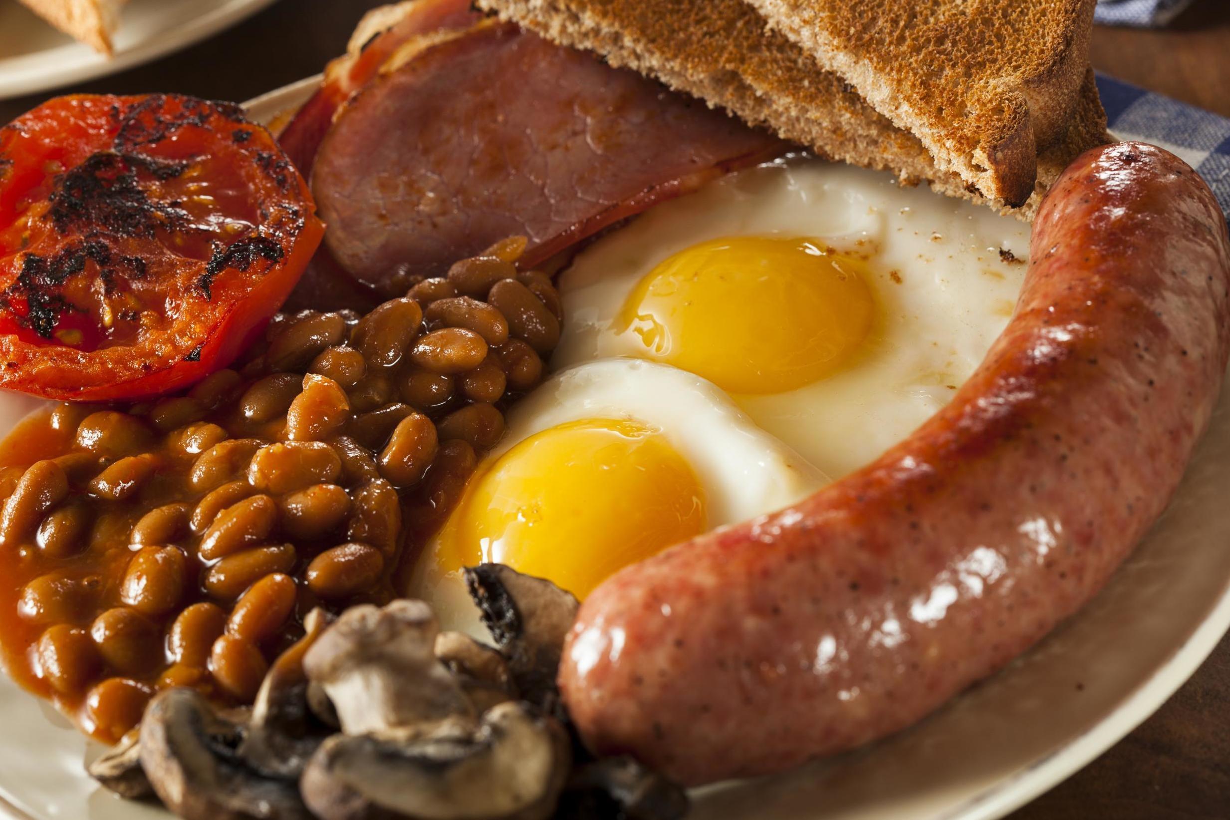 Adam Joy lost 13 stone while still eating a full English breakfast (Stock)