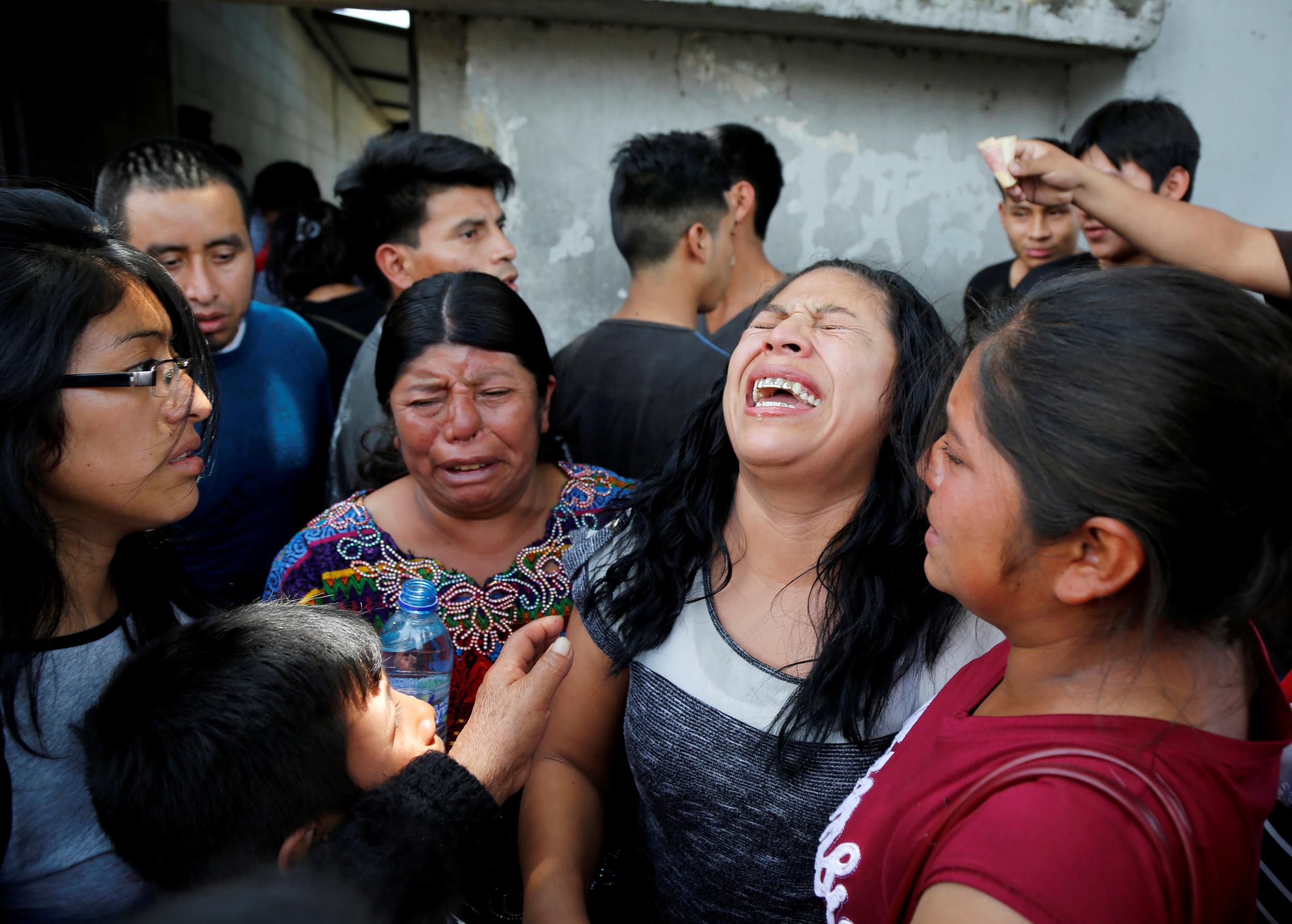 Guatemalan migrant Maria del Carmen Tambriz reacts after being returned from the U.S. without her daughter after they were separated by U.S. border officials in Guatemala city, Guatemala, July 26, 2018.