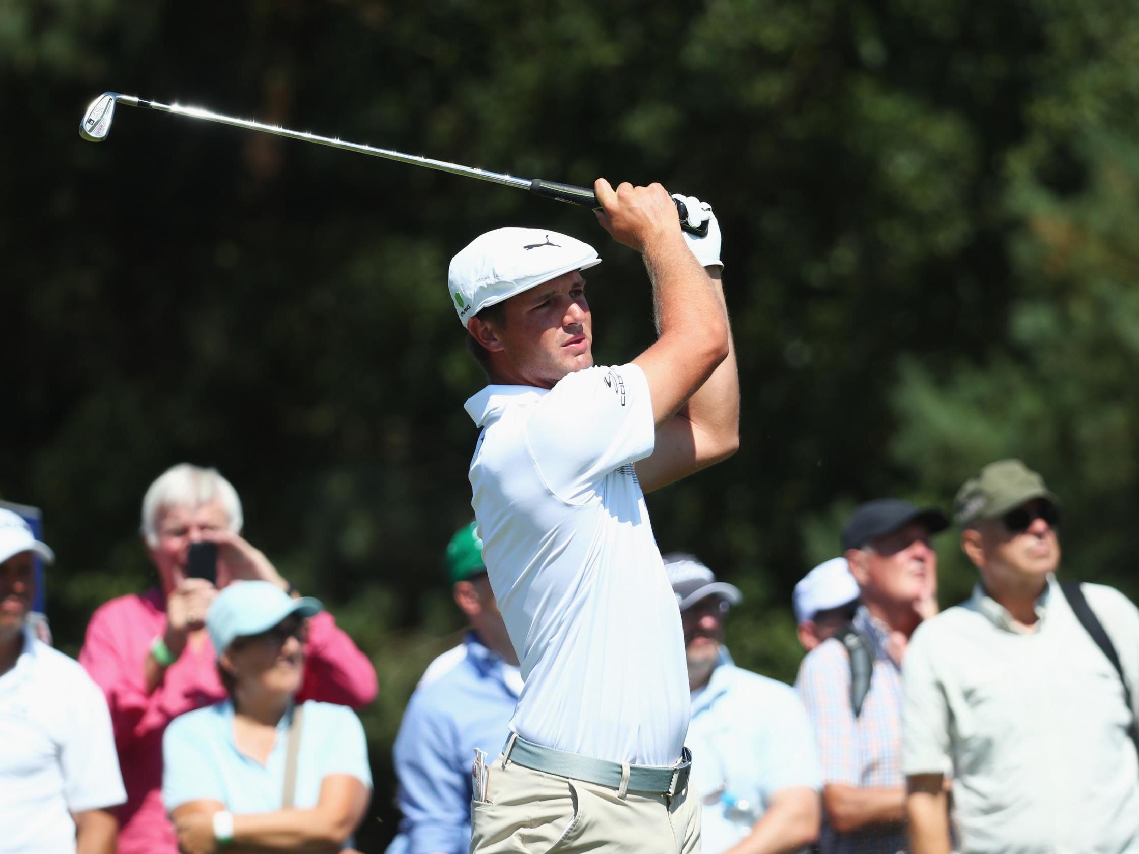 Bryson DeChambeau shot a 68 to stay top of the leaderboard