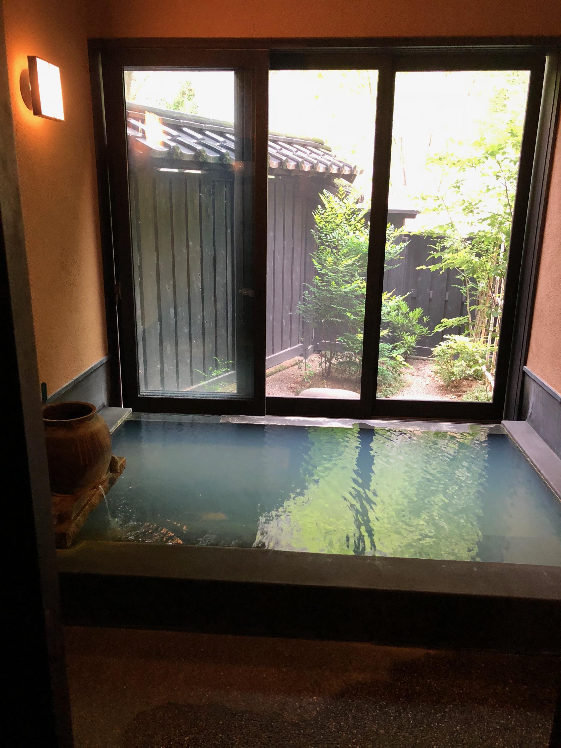 Guests can book private indoor baths