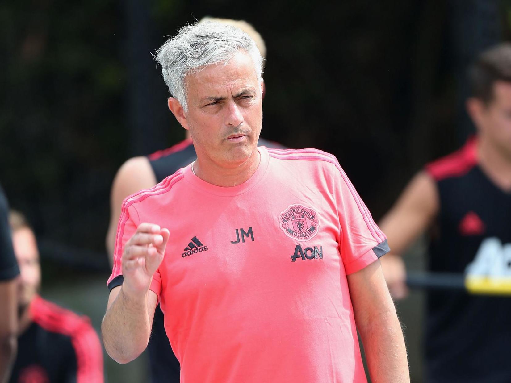 Jose Mourinho of Manchester United in action