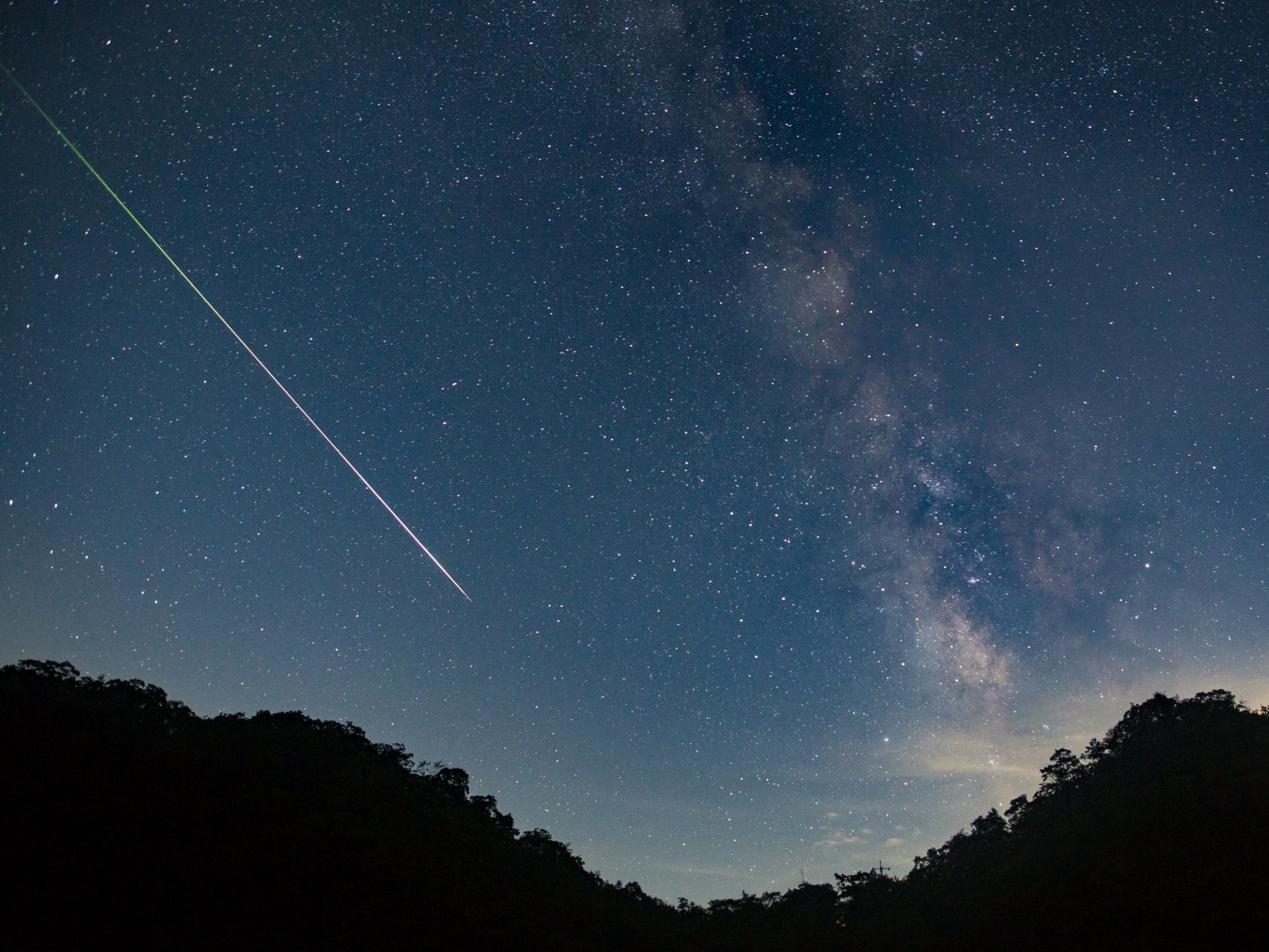 The Perseid meteor shower occurs every year in August when the Earth passes through the debris and dust of the Swift-Tuttle comet