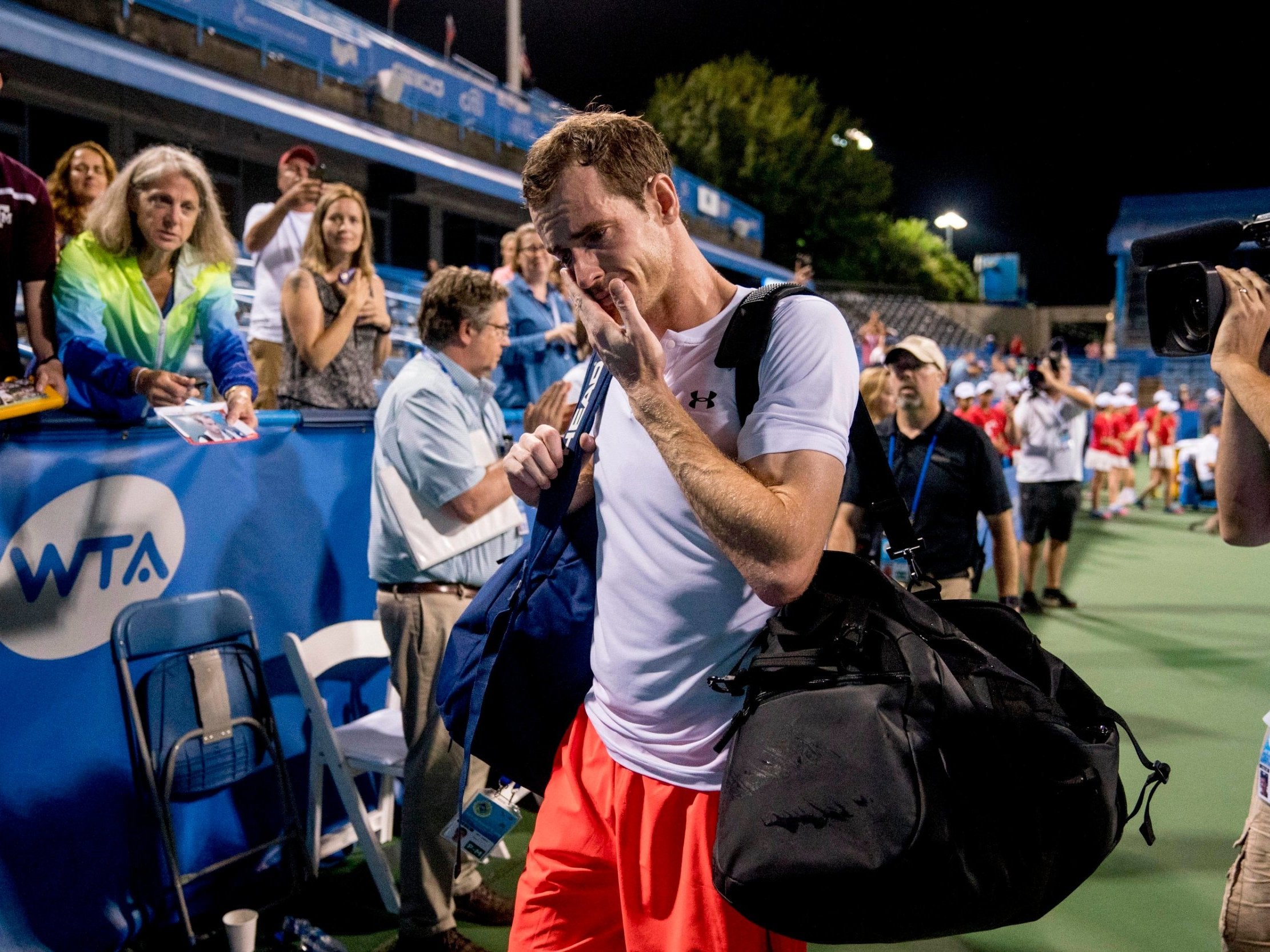 Murray was left sobbing after his third-round win