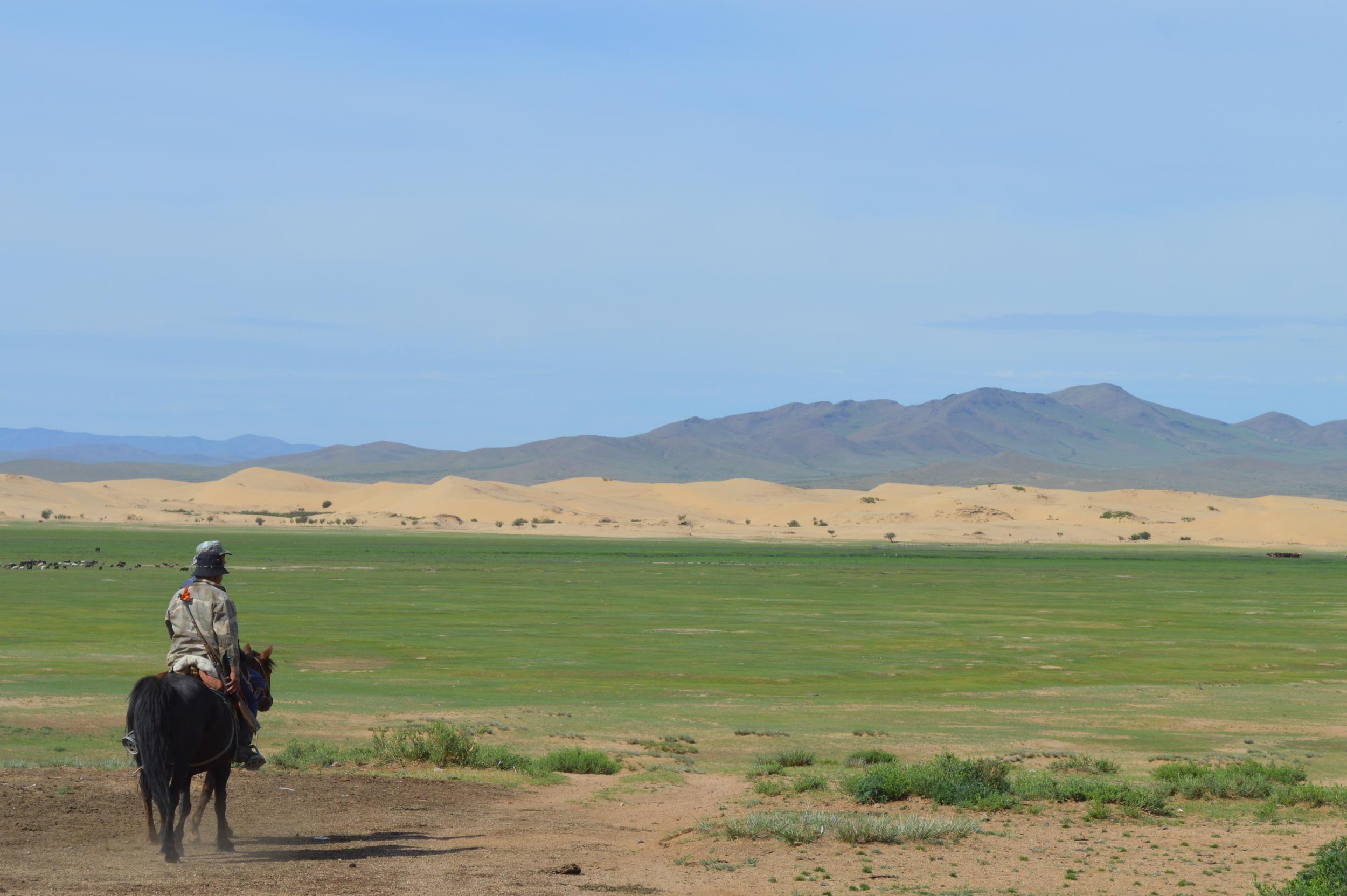 The men head out to hunt for wolves