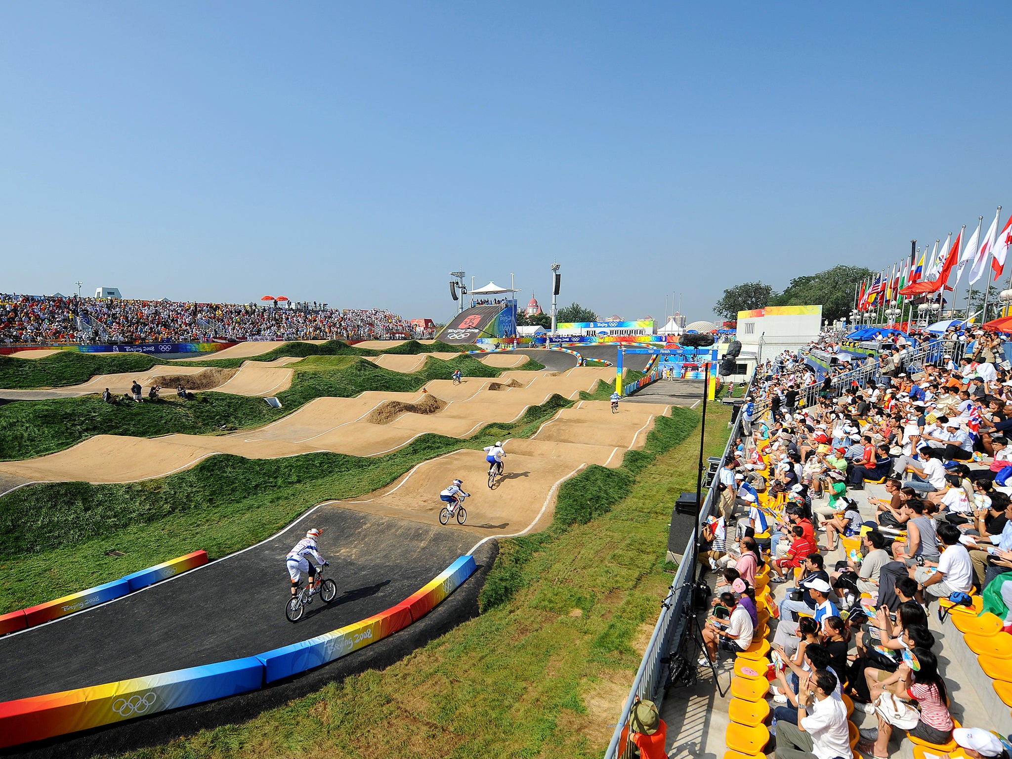Laoshan BMX venue during the Beijing Olympics