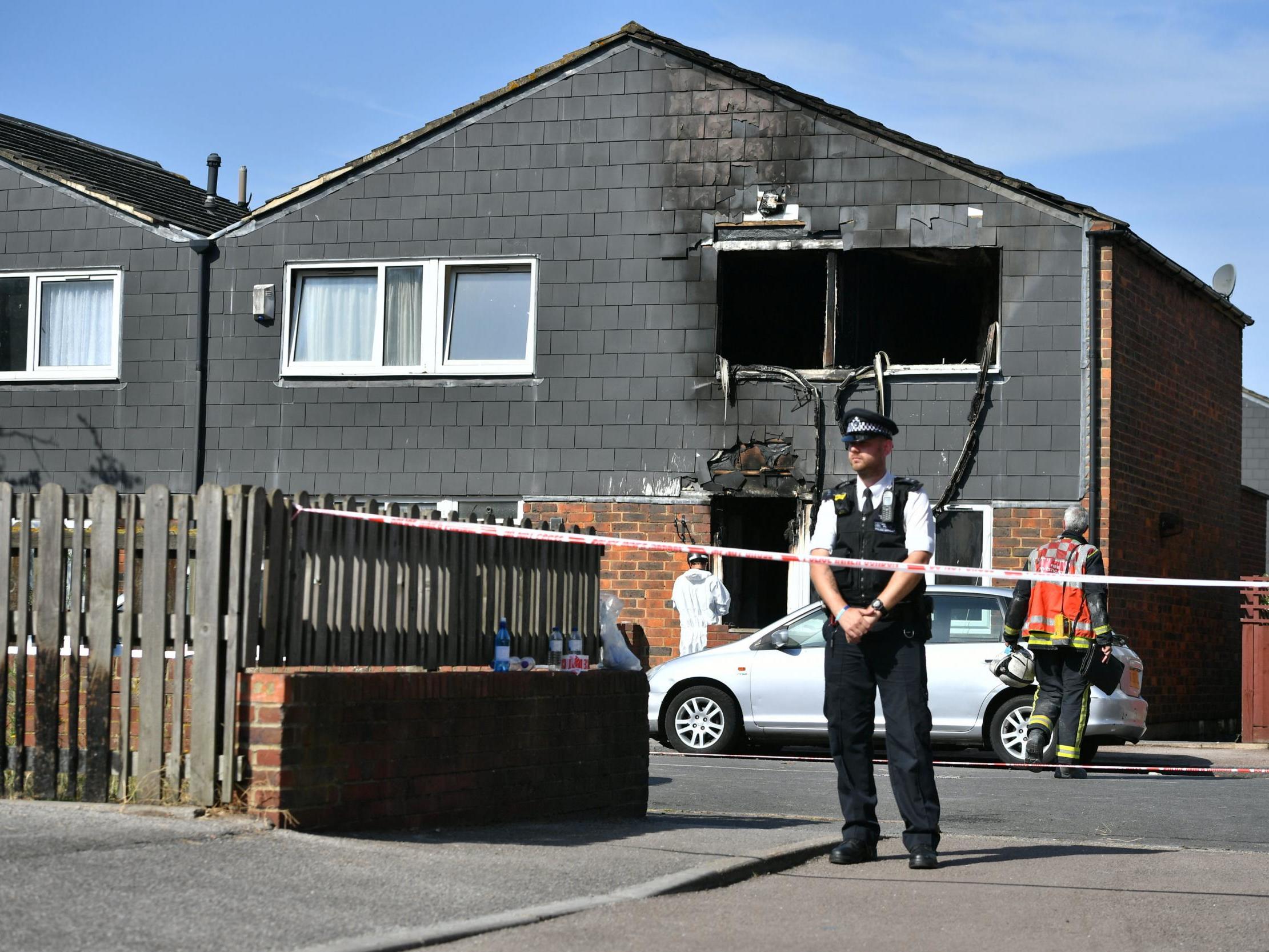 Police are investigating a suspected arson attack at the home in Adolphus Street, Deptford