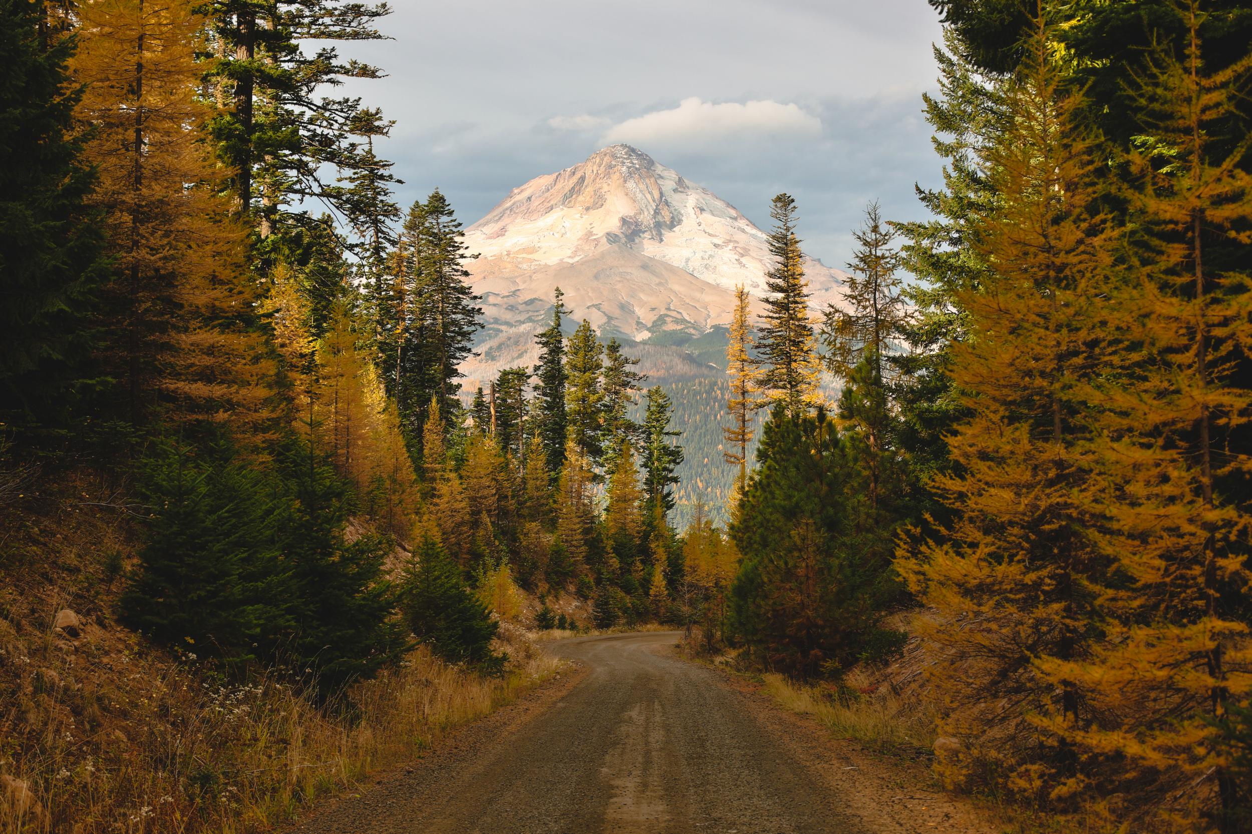 The majestic Mount Hood can be seen from Boring, Oregon