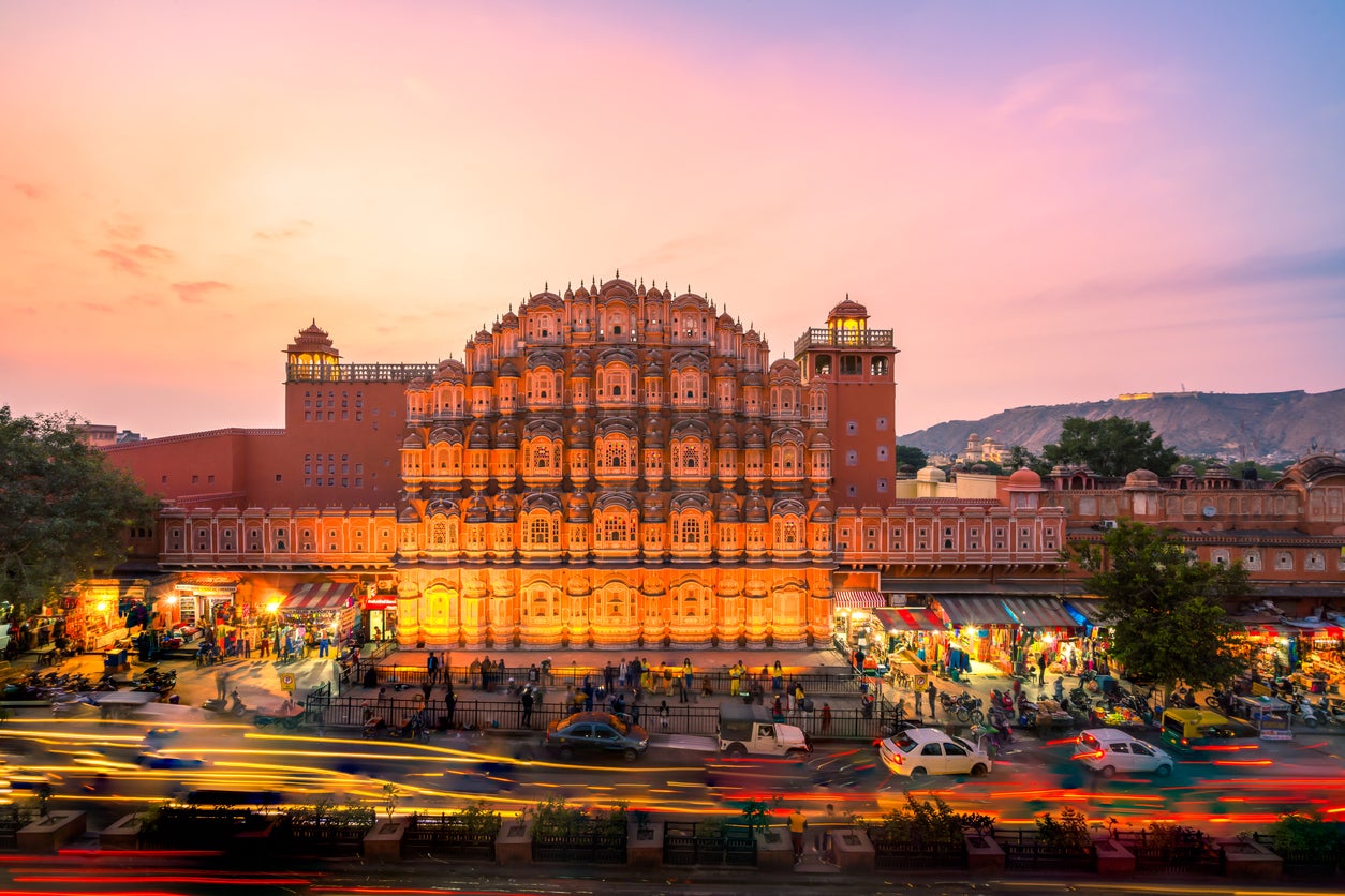 The Hawa Mahal is best viewed from the rooftop cafes across the street