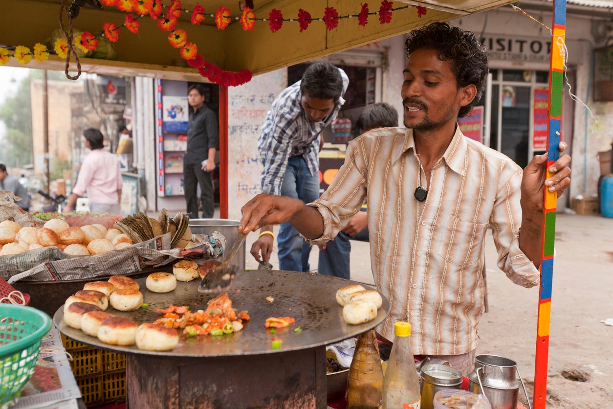 Snack on the go: Street food is a big part of Indian culture (Getty)