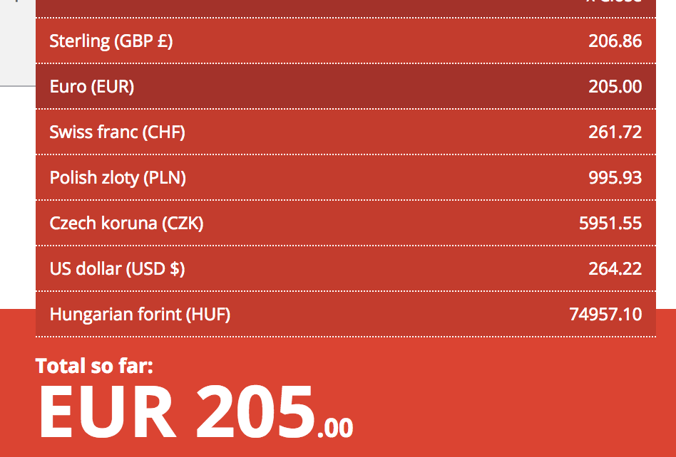 Puny pounds: pricing options for passengers flying from Alicante to Leeds Bradford