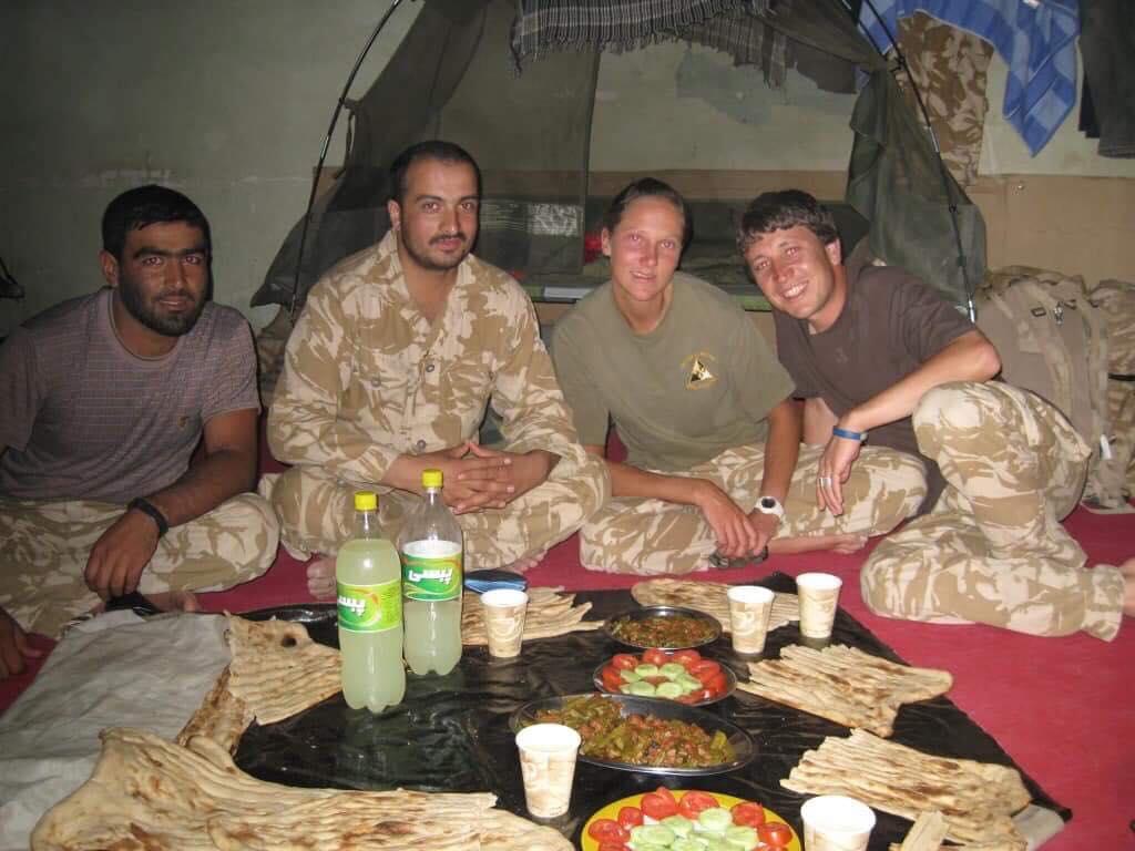 Mr Wardak during his time in the British army in Helmand Province