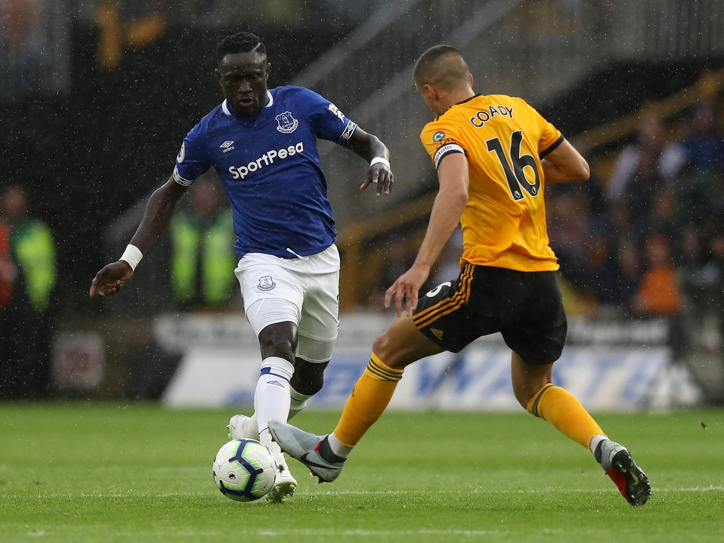 &#13;
Conor Coady during Wolves’ opening draw with Everton &#13;