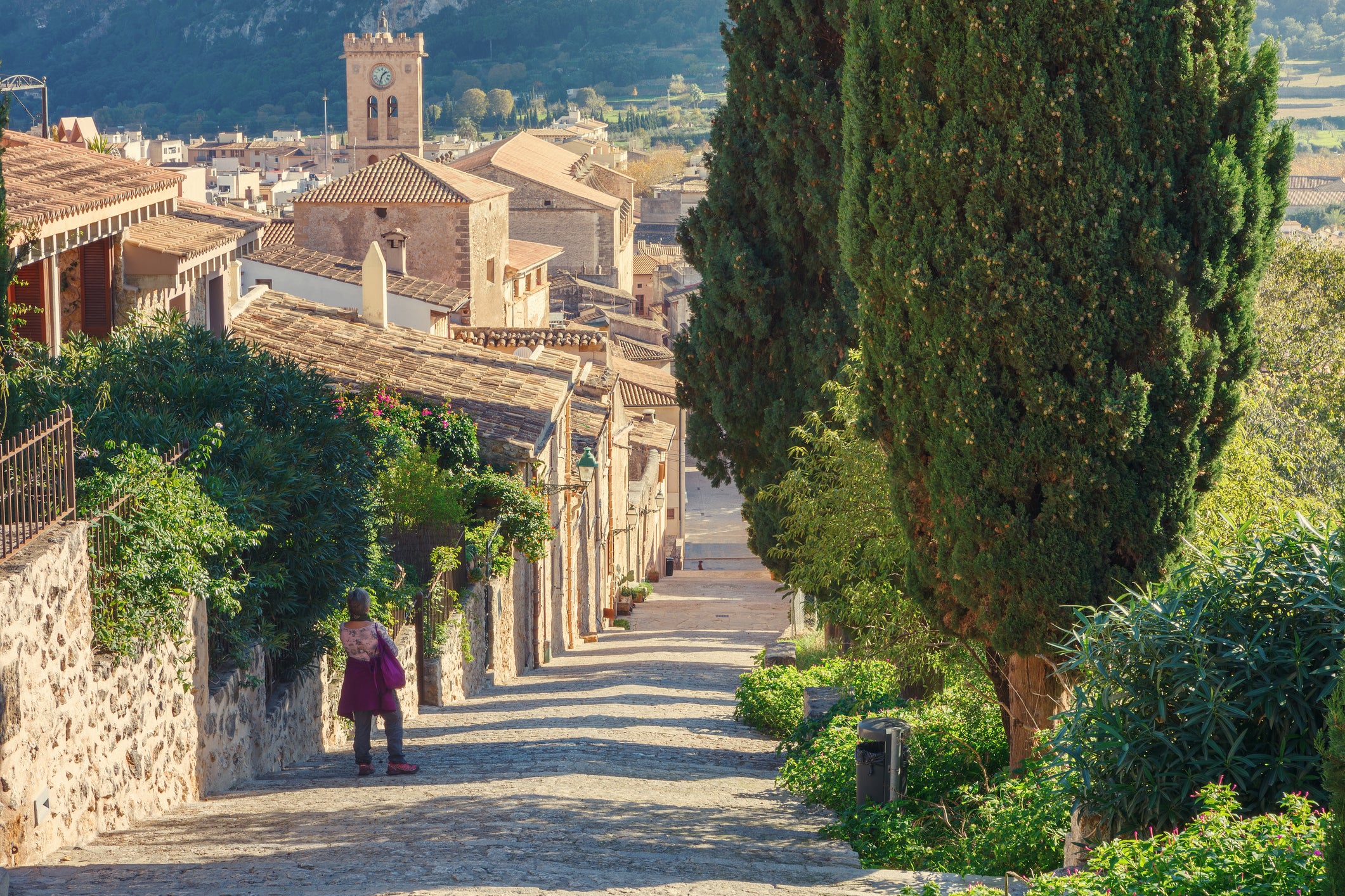 Take a stroll through Pollenca's honey-coloured streets