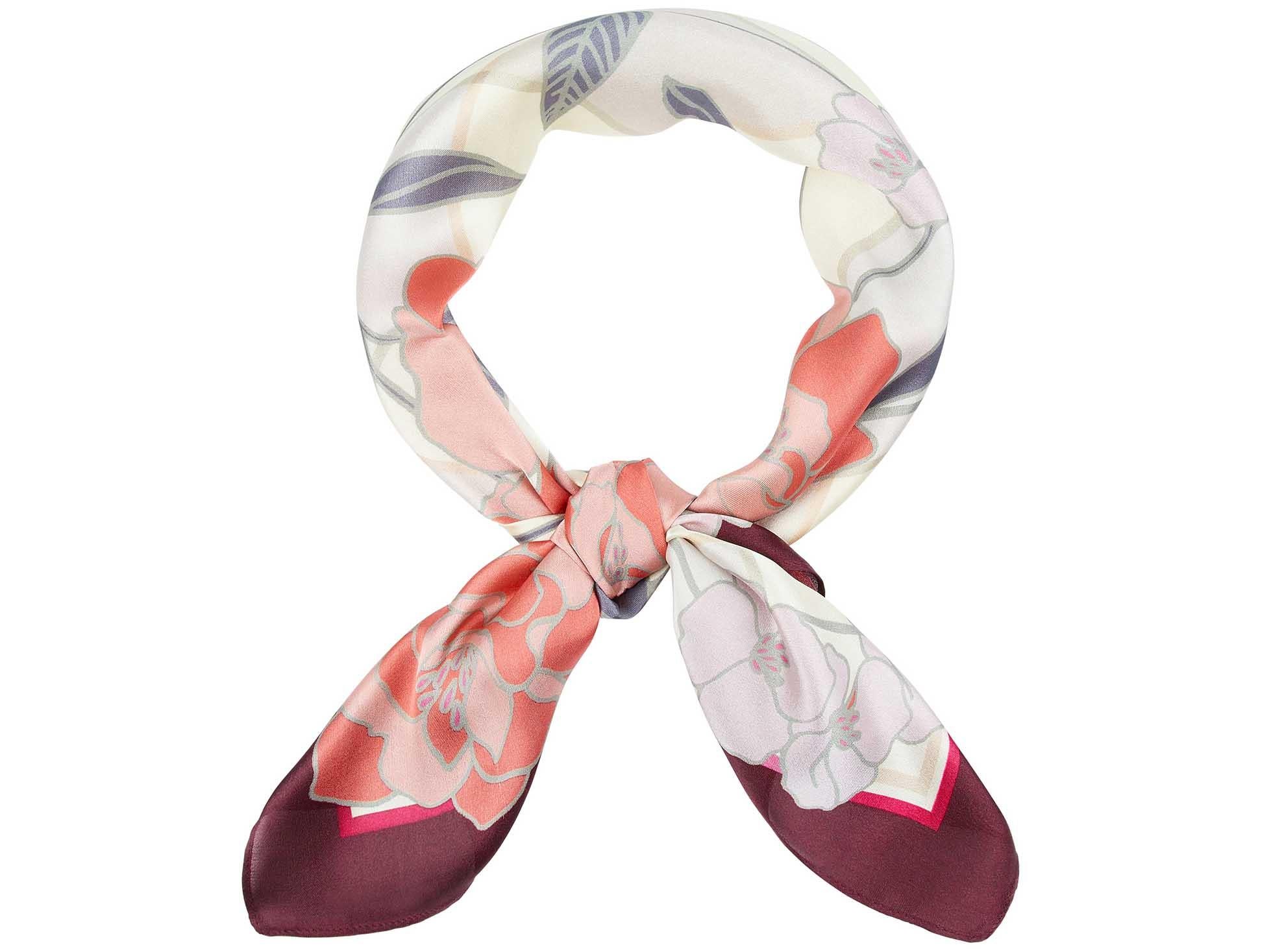 High fashion: a Retro Floral Check Neckerchief Scarf, £15, from Accessorize