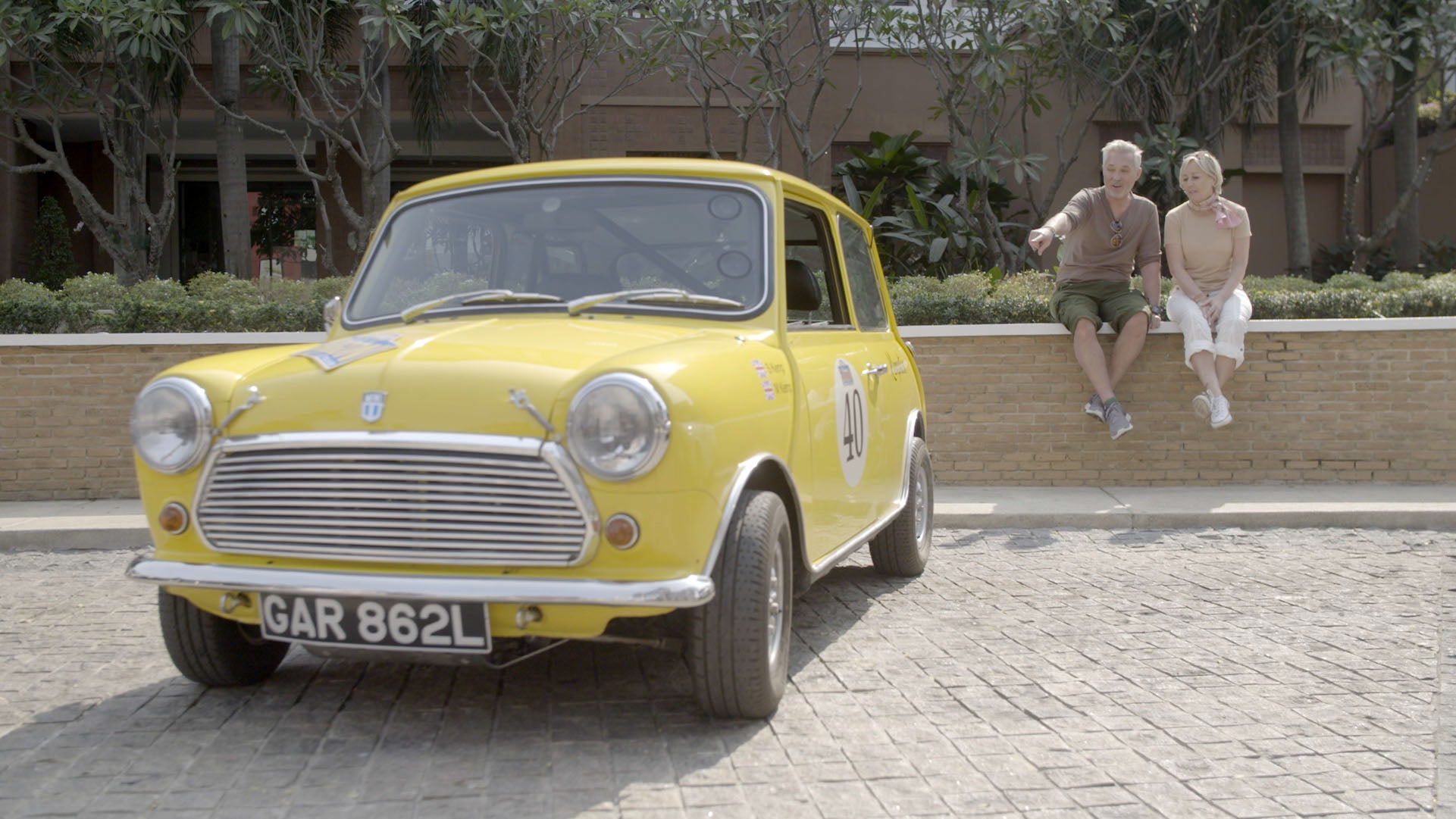 Rally round: a 1973 Mini, plus Martin and Shirlie Kemp (BBC/Optomen Television Ltd)