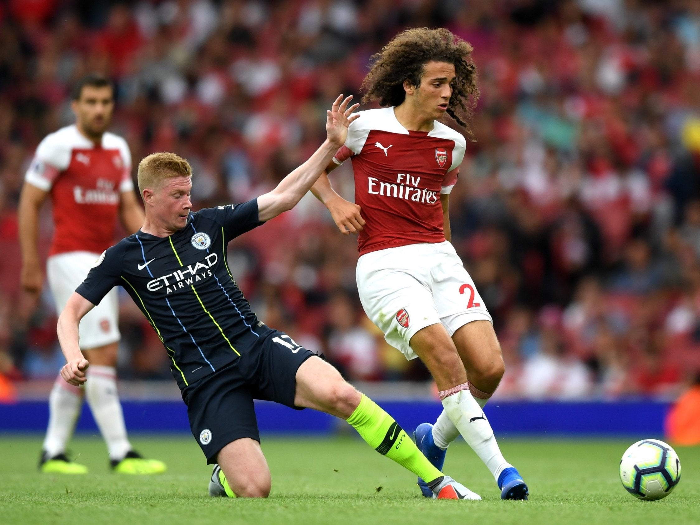 Kevin De Bruyne in action against Arsenal on City’s opening game