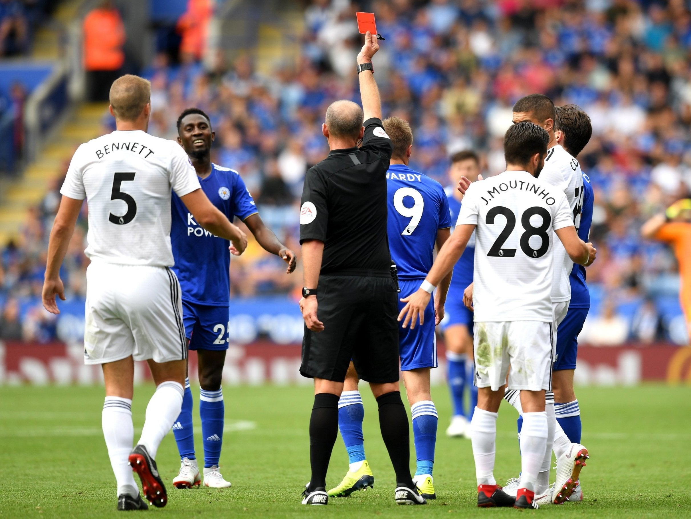 Jamie Vardy will now miss Leicester's next three matches