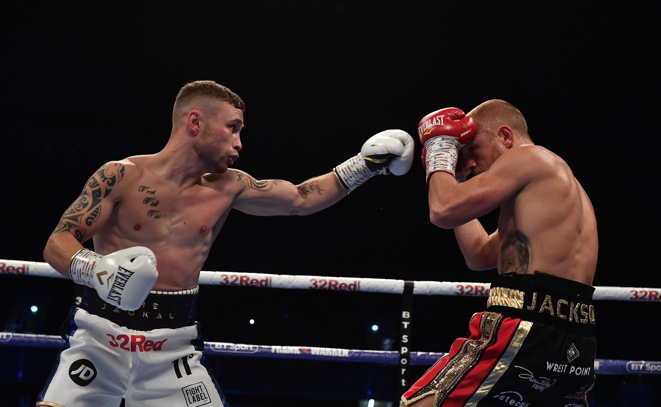 Frampton controlled the Jackson fight before stopping him in the ninth round