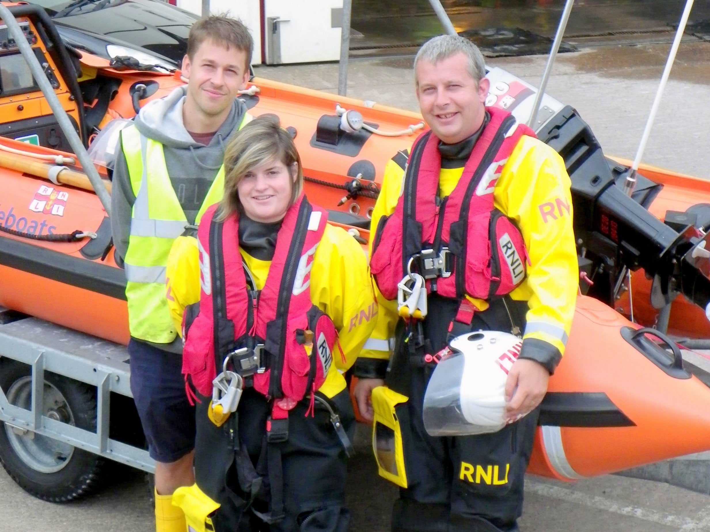 Ms Thresher reinforced a family link with Minehead station, where her great-uncle Harold Bushen skippered a lifeboat 50 years ago