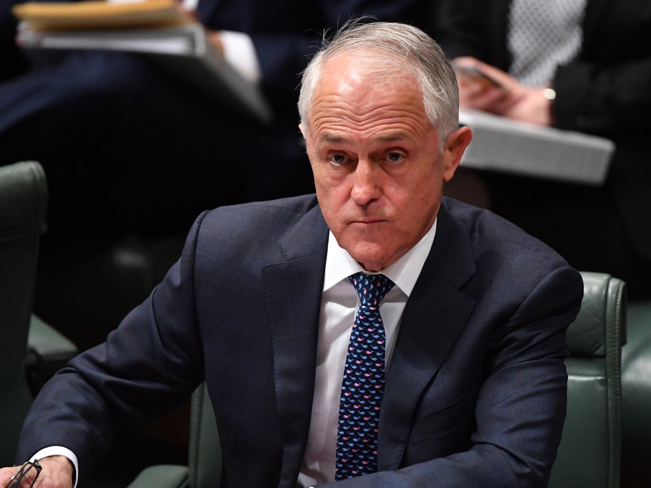 Malcolm Turnbull tells MPs his government has dropped plans to put an emissions reduction target into legislation