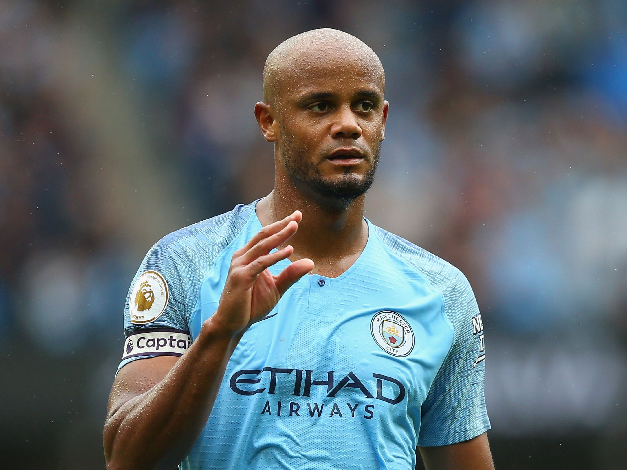 Vincent Kompany is a veteran of Manchester City's three Premier League title wins