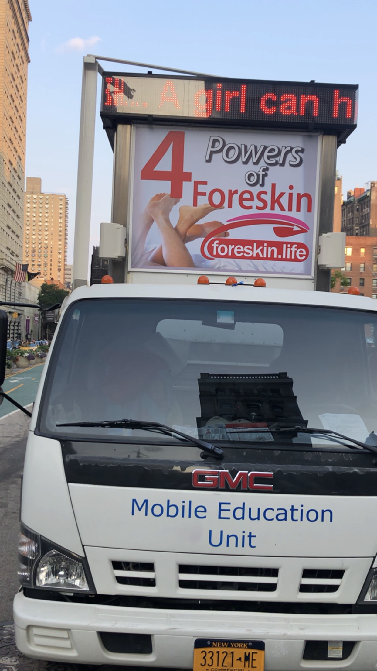 Intaction uses a mobile education unit to educate the public about the powers of foreskin