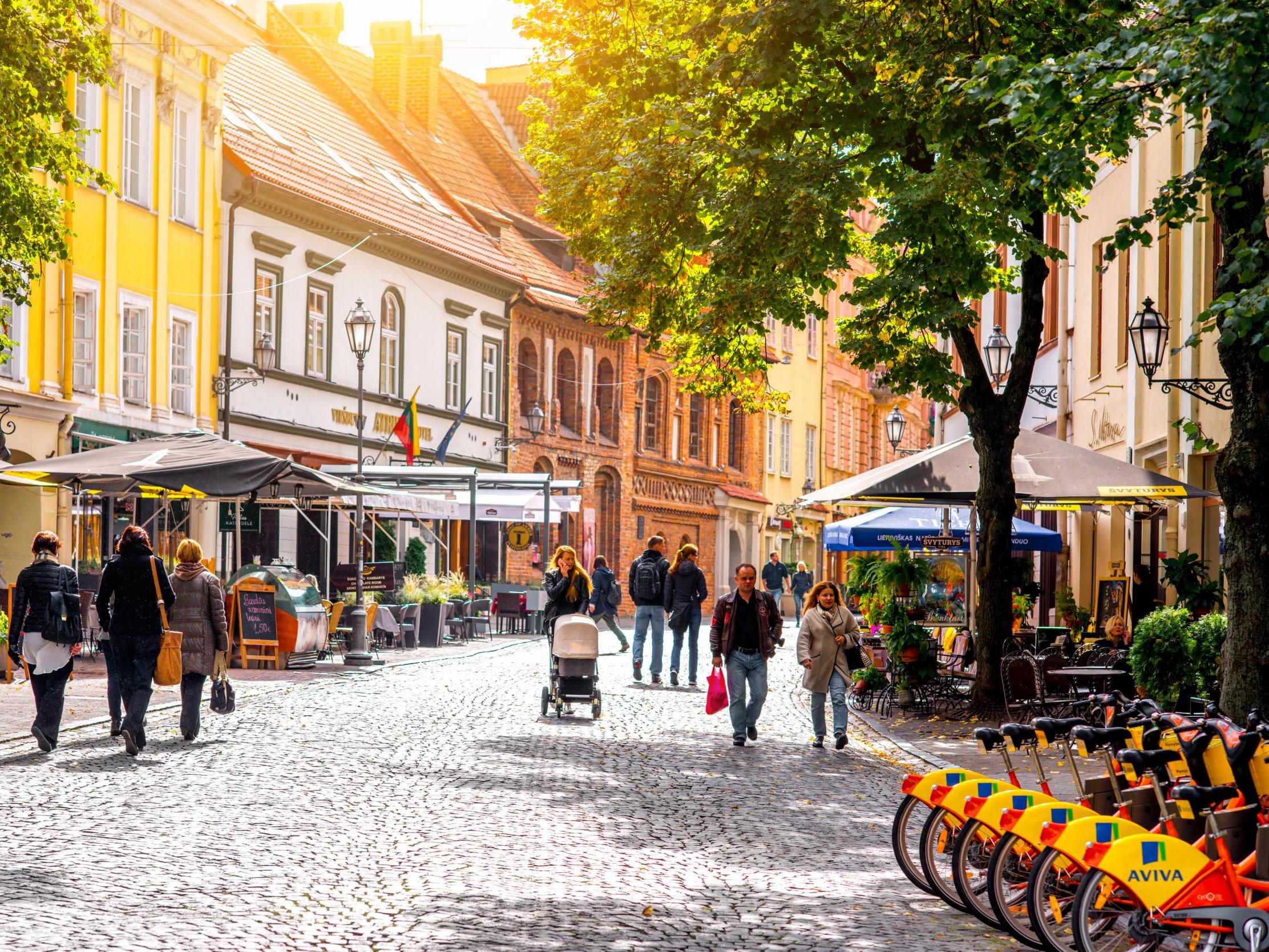 Explore Vilnius' cobbled streets on a cheap city break