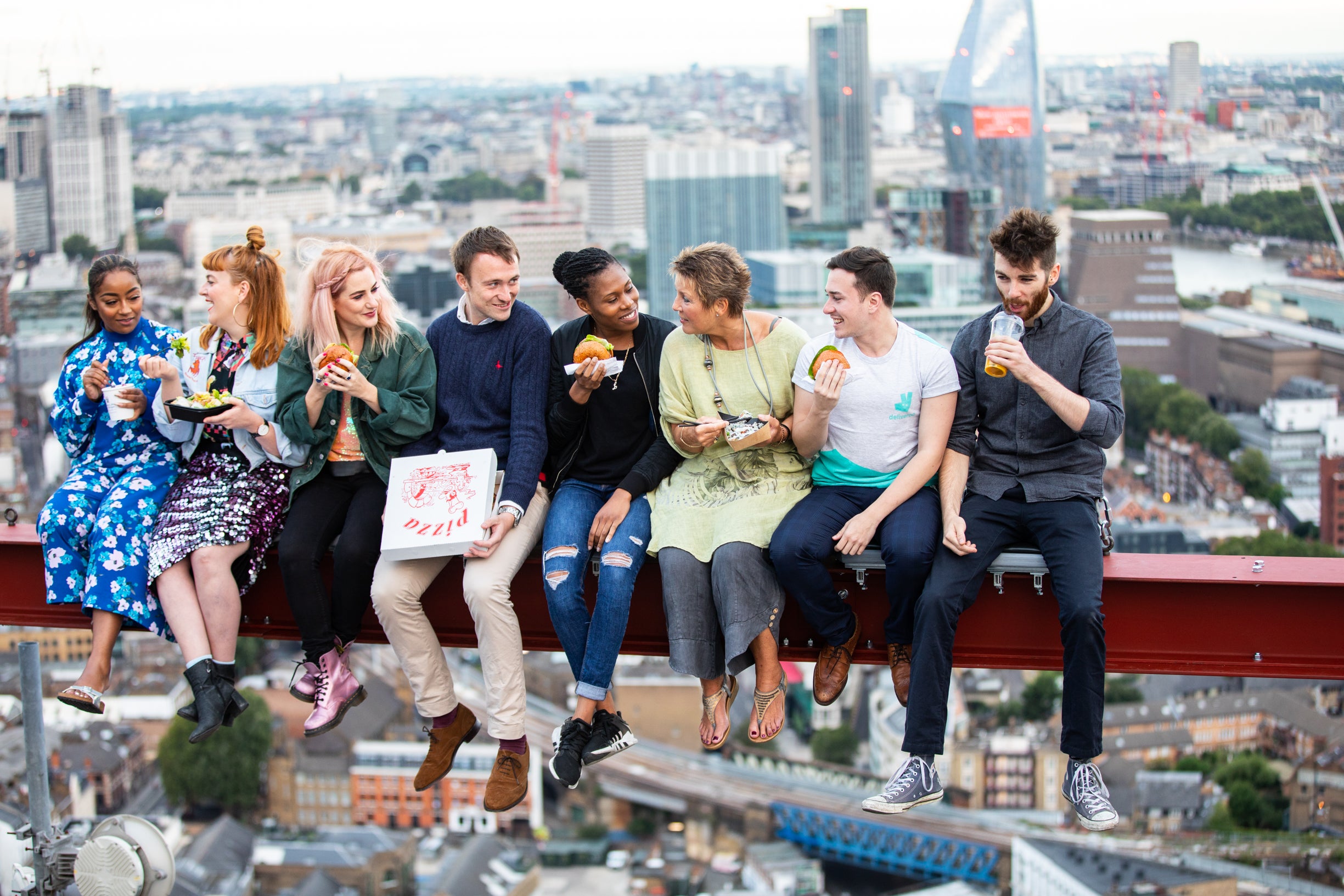 Swapping London for New York in a recreation of the Rockefeller Centre shot