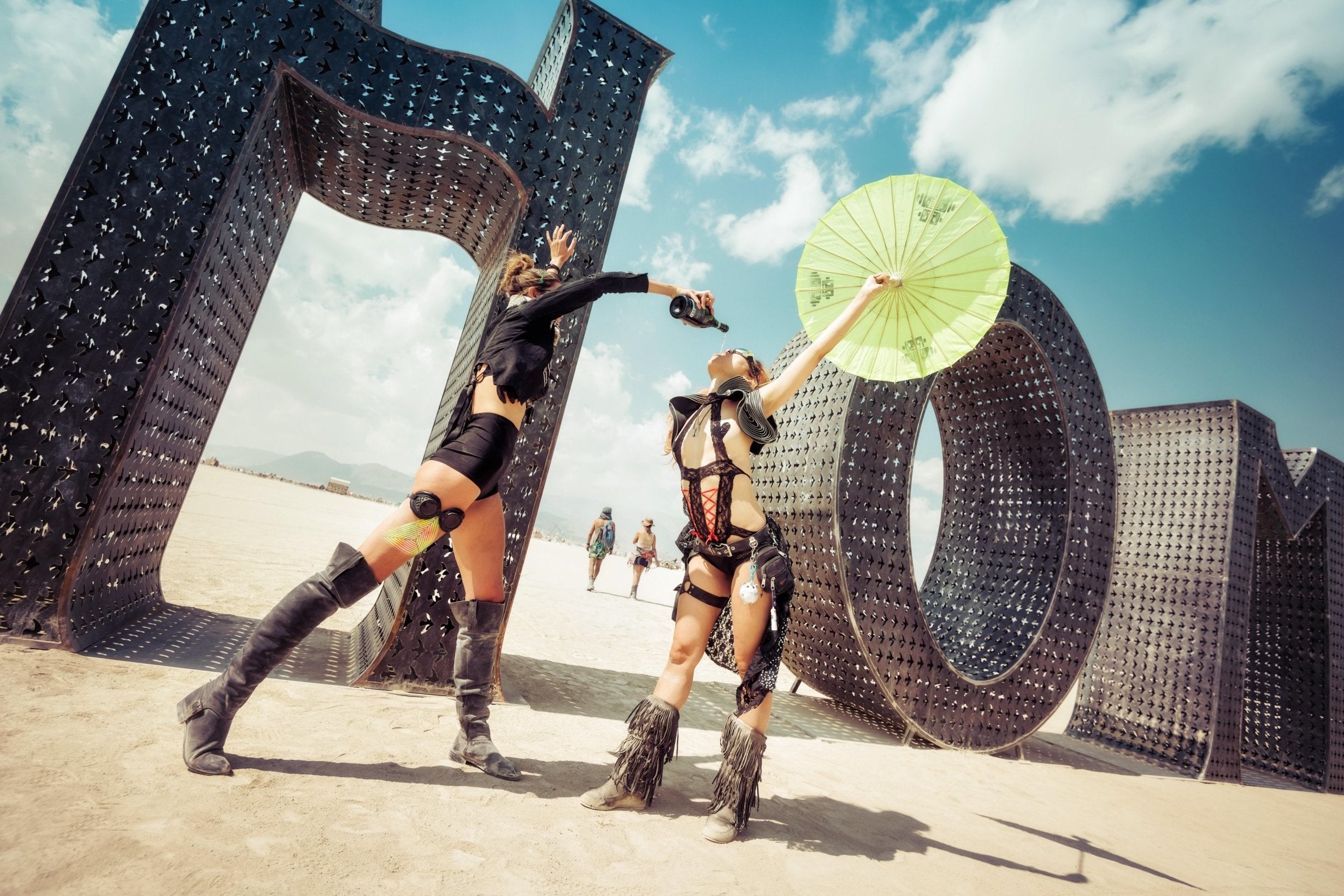 Two Burning Man attendees, taken in 2015