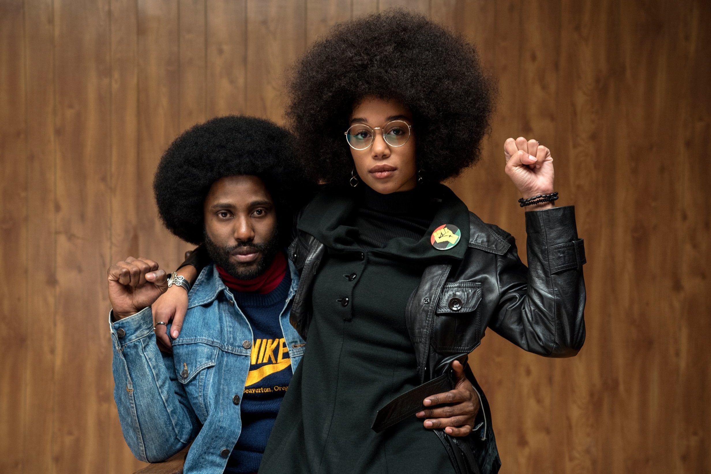 John David Washington and Laura Harrier in ‘BlacKkKlansman‘