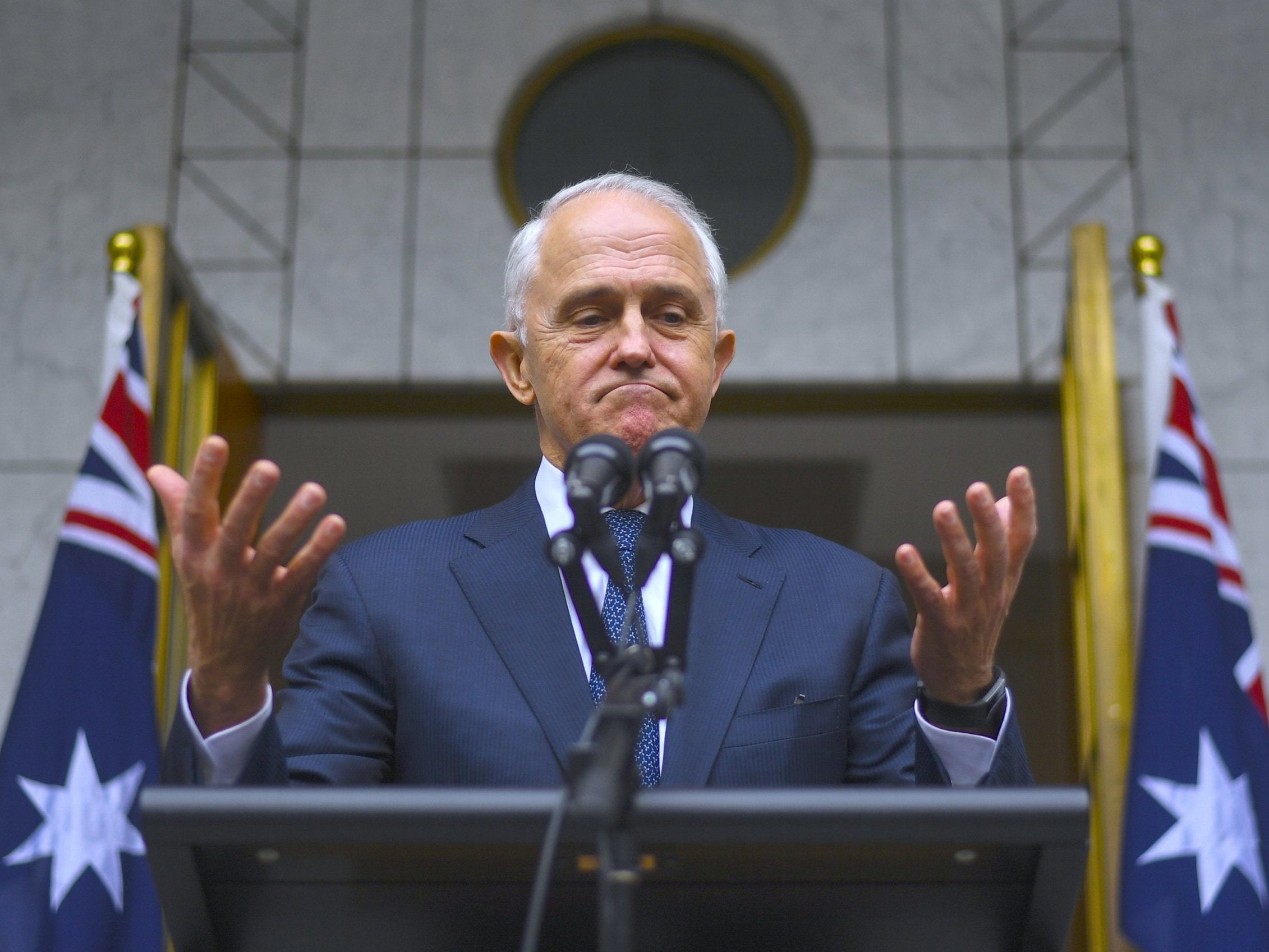 PM Malcolm Turnbull at a press conference at Parliament House on Thursday