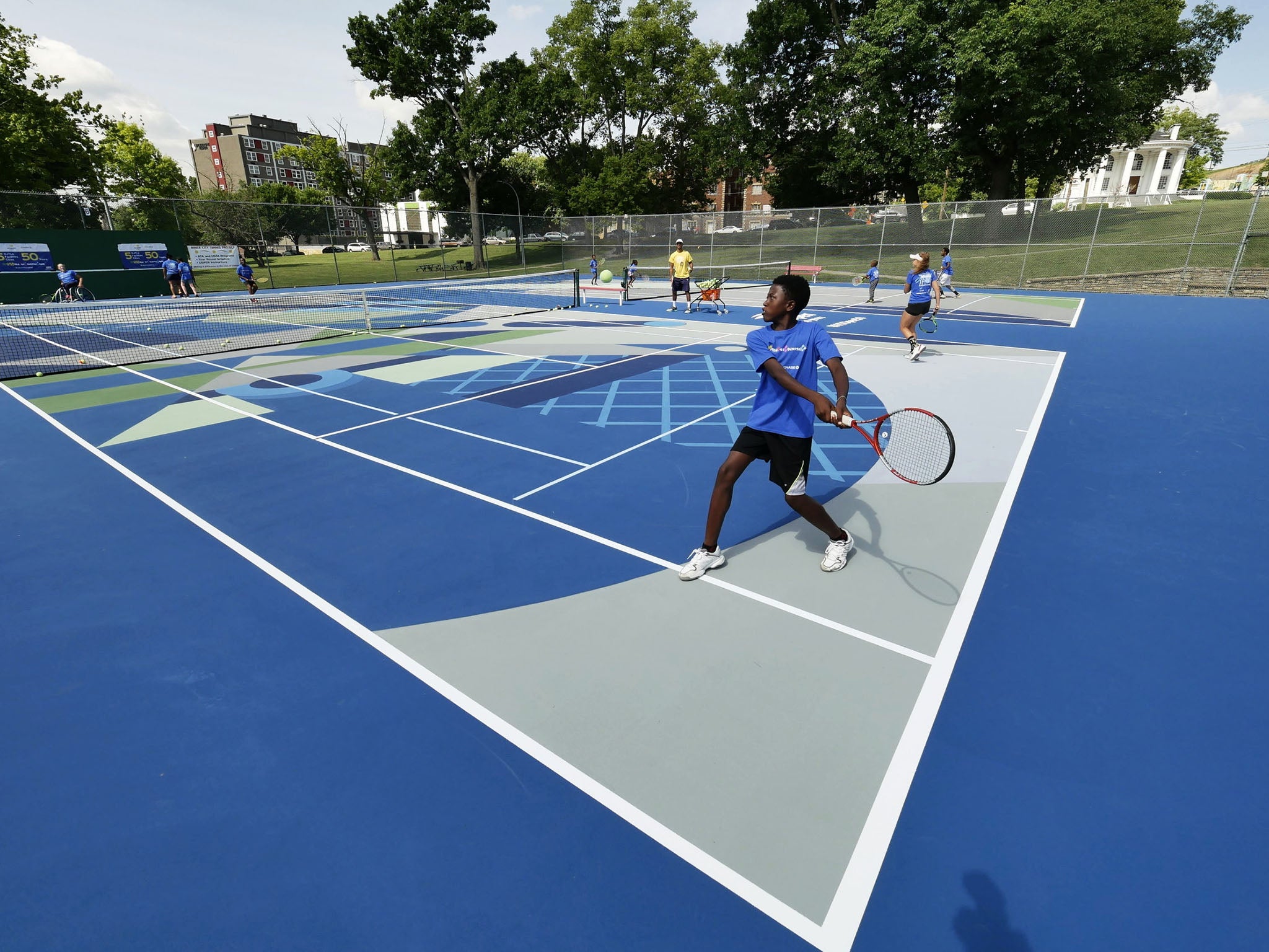 Painting between the lines: the Losantiville Triangle tennis courts in Cincinnati, Ohio