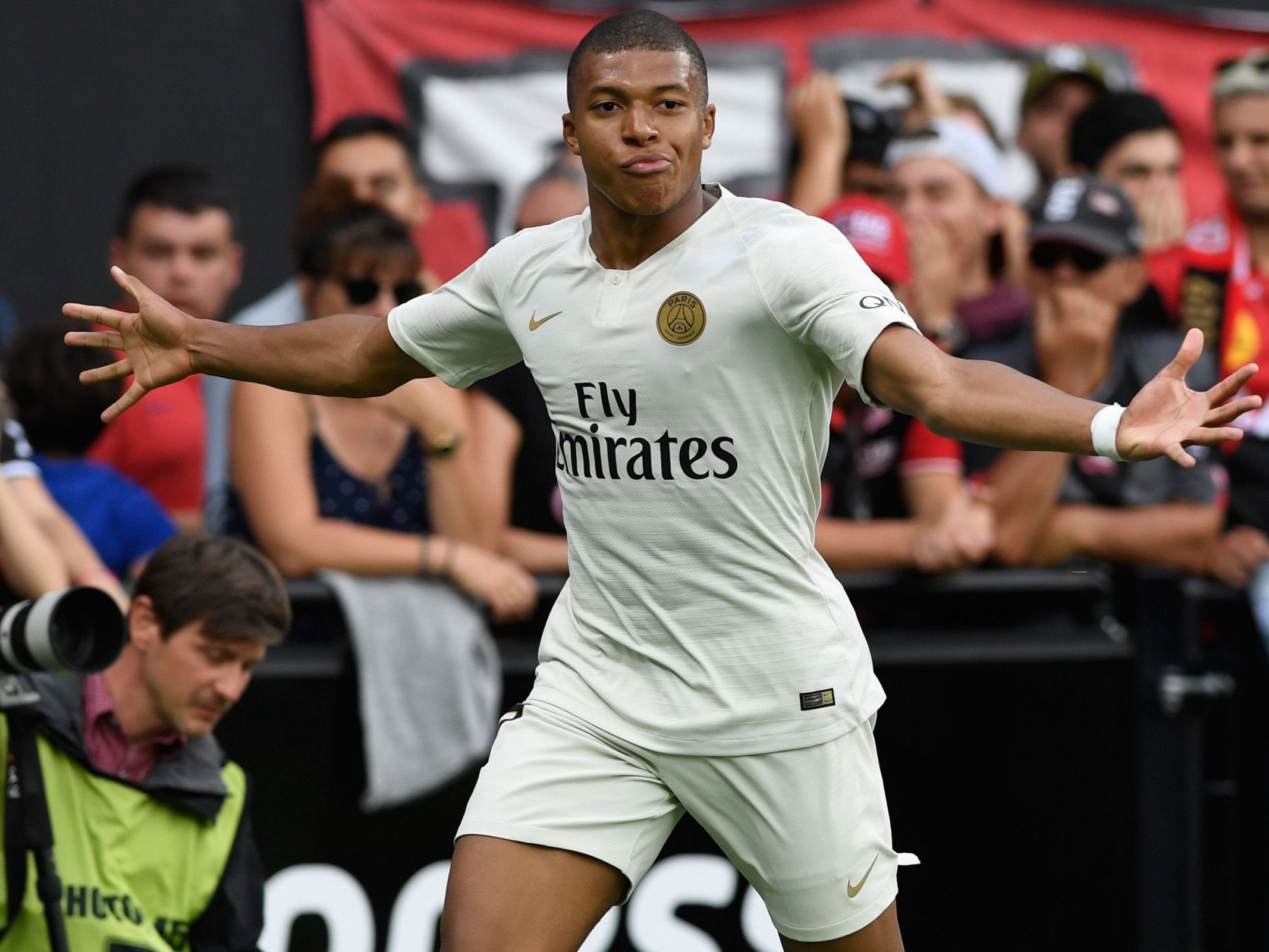 PSG forward Kylian Mbappe was linked with a move to City