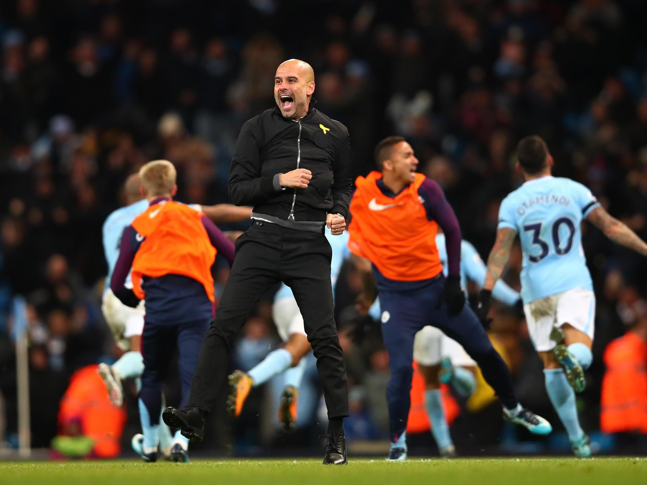 Pep Guardiola led City to the Premier League title (Getty Images)