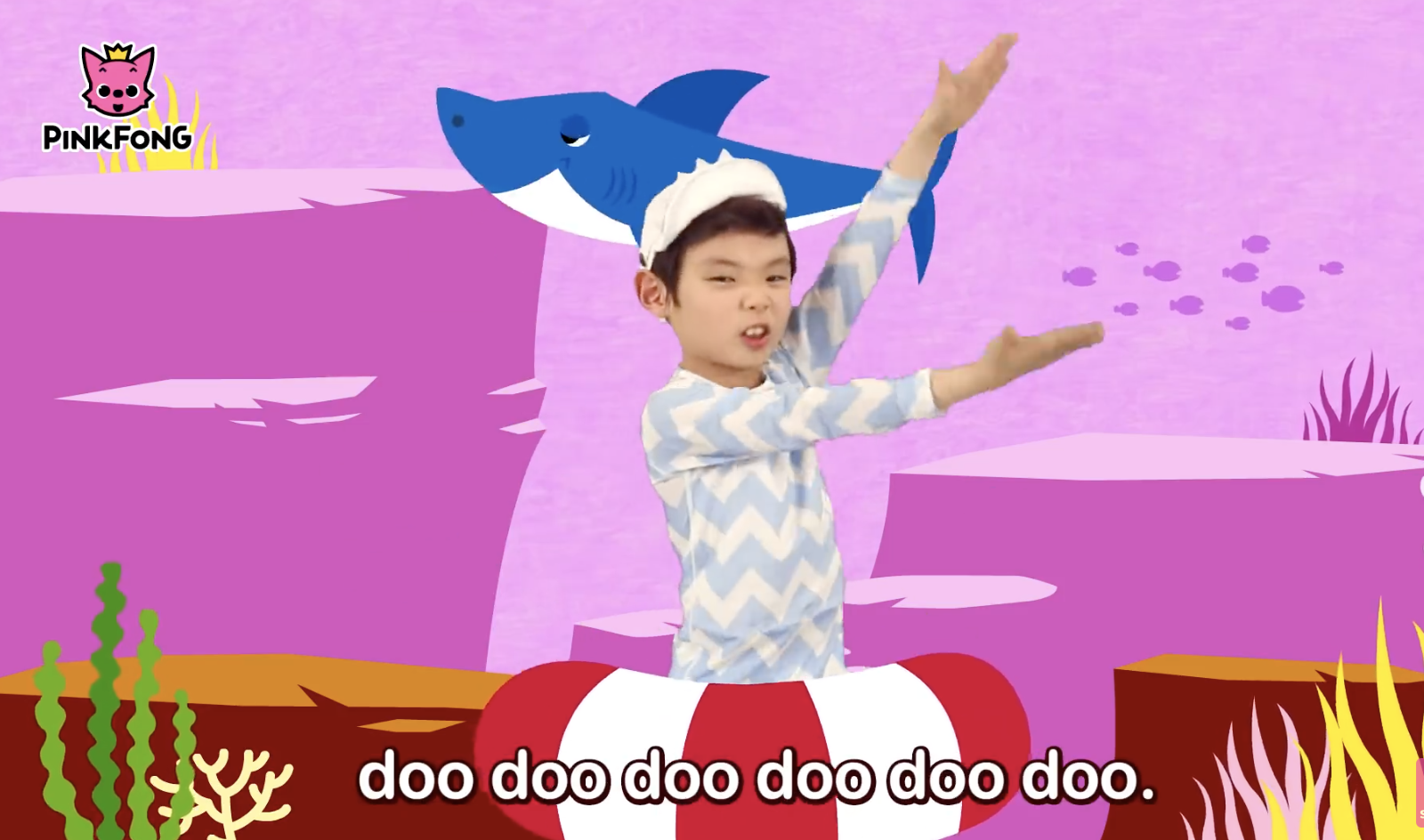 The baby shark song was created by Pinkfong (YouTube)