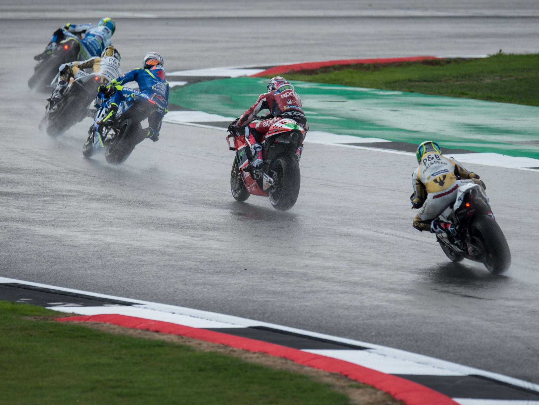 Six riders crashed at Stowe in free practice (AFP/Getty)