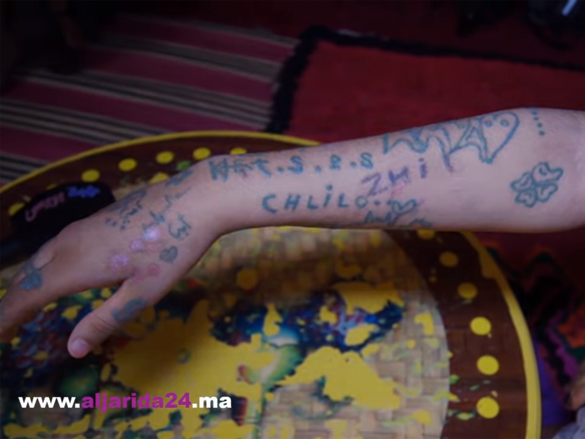 The teenager was tattooed with Nazi symbols, expletives and names