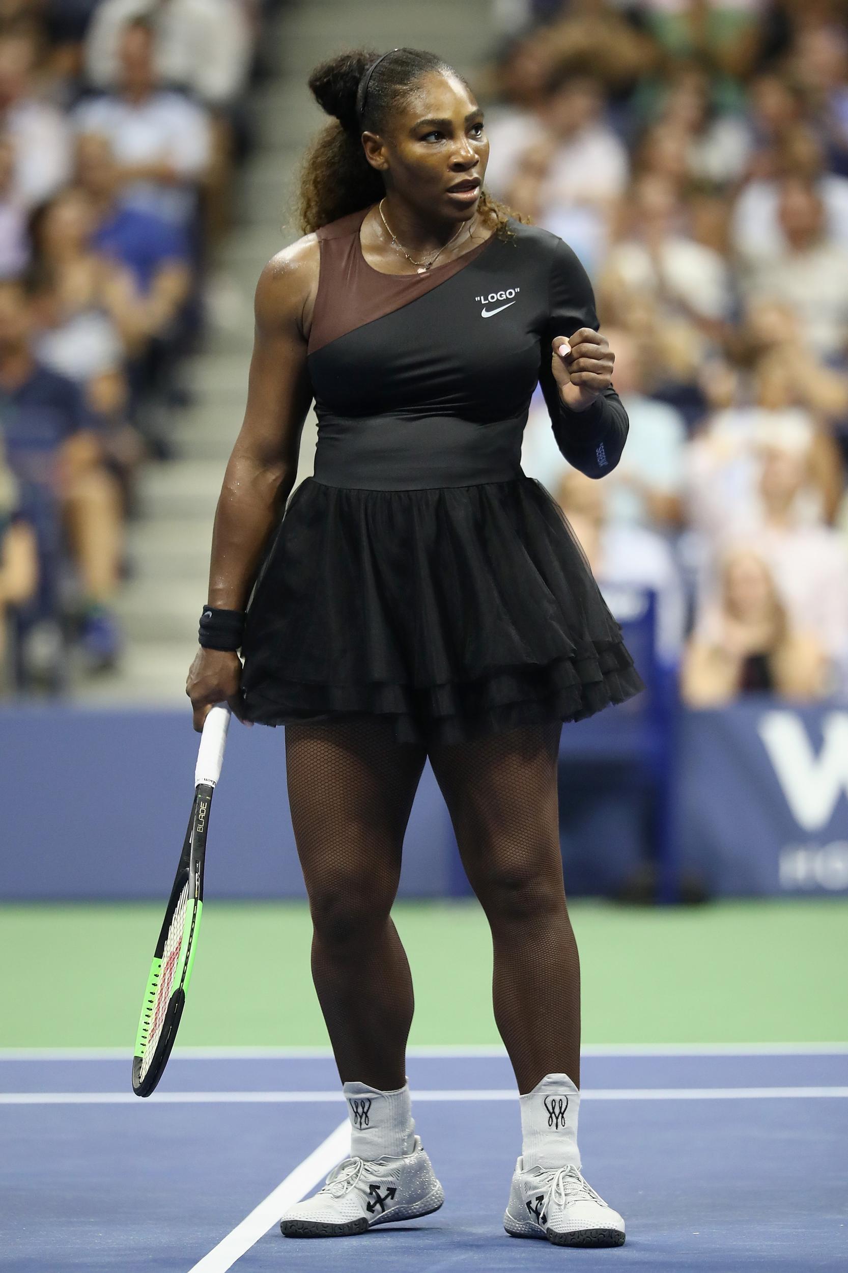 Serena Williams wore a tutu during her US Open match (Getty)