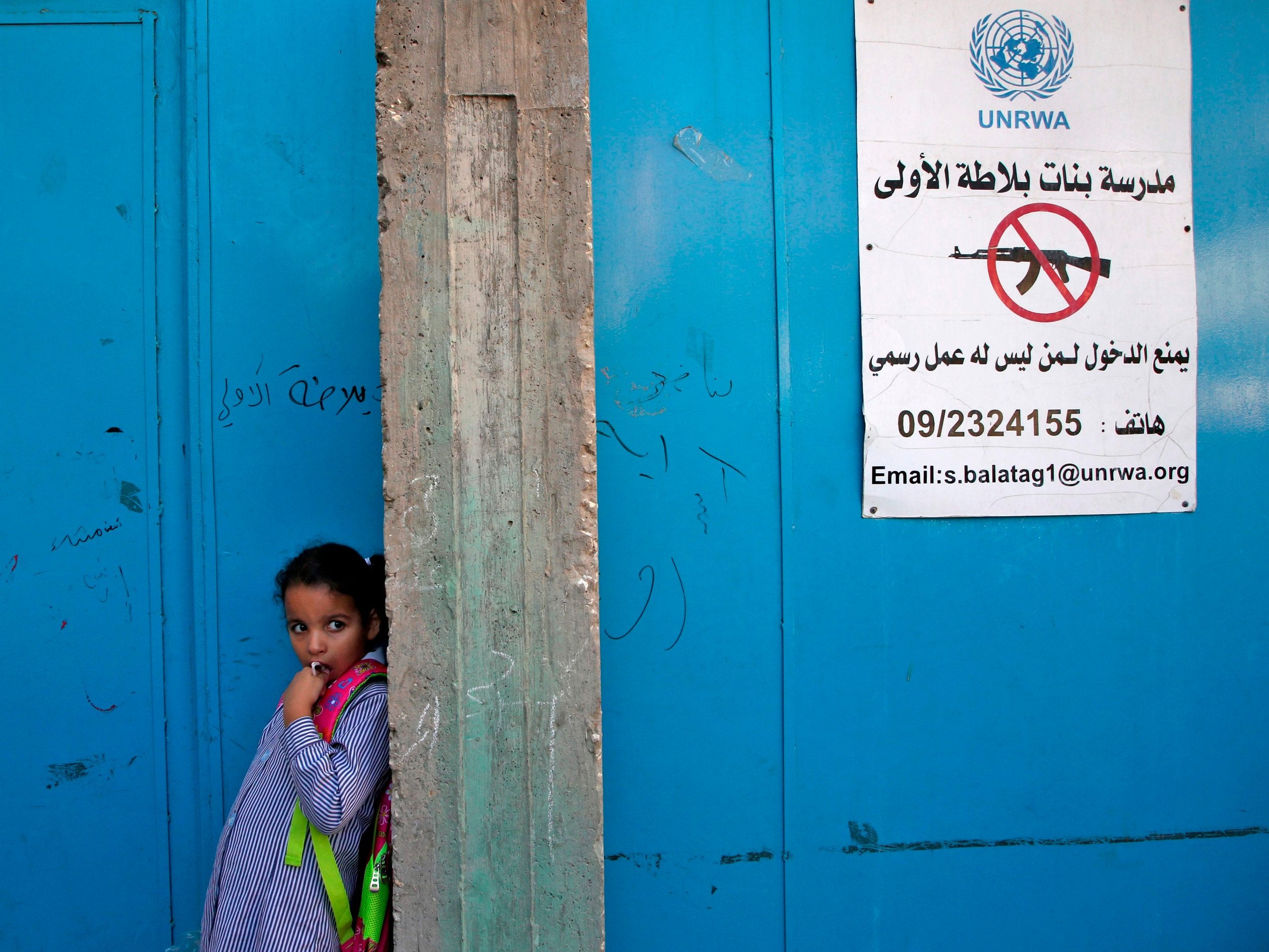 The UNRWA provides health care, education and social services to Palestinians in the West Bank, Gaza Strip, Jordan, Syria and Lebanon