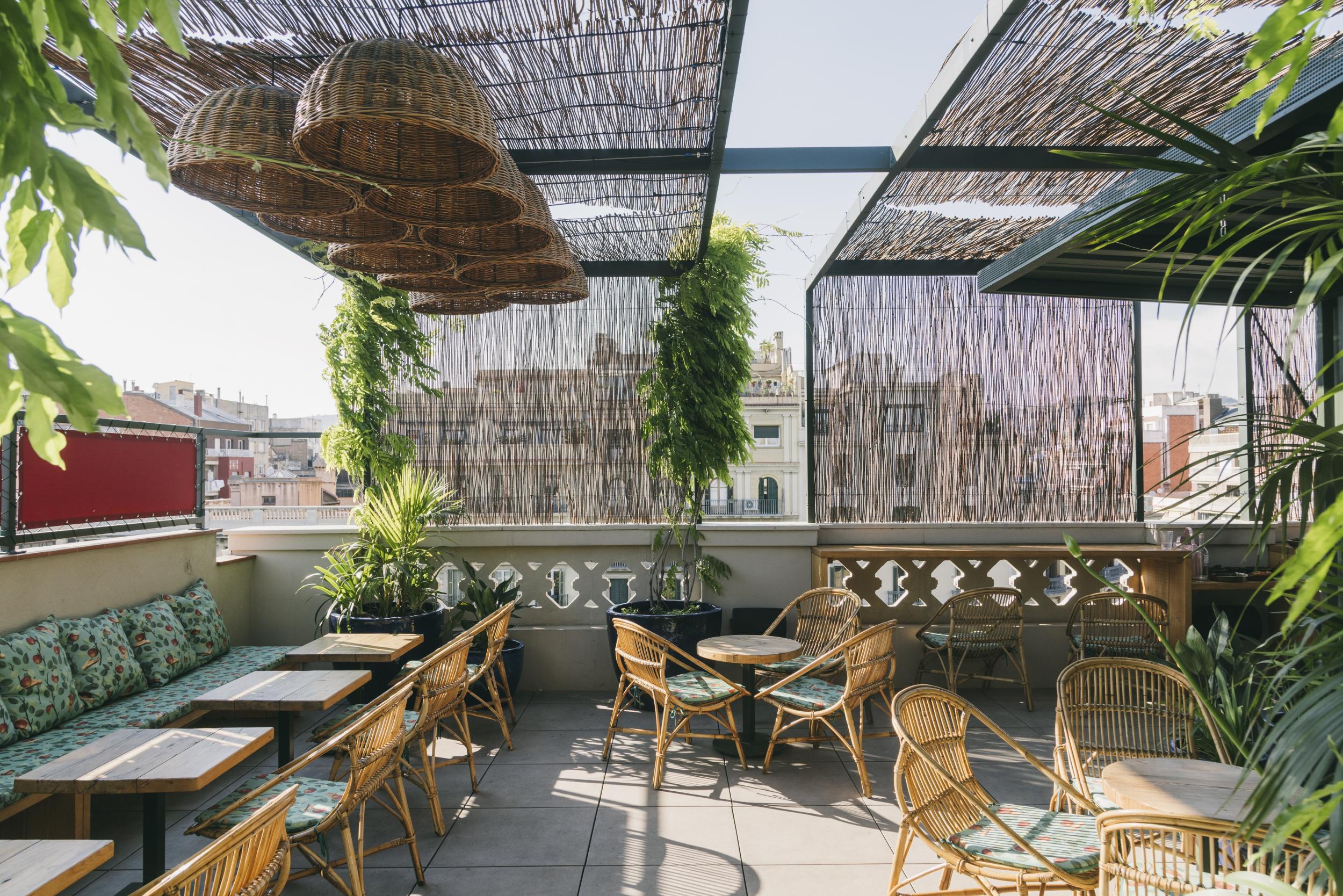 The roof top terrace at Casa Bonay