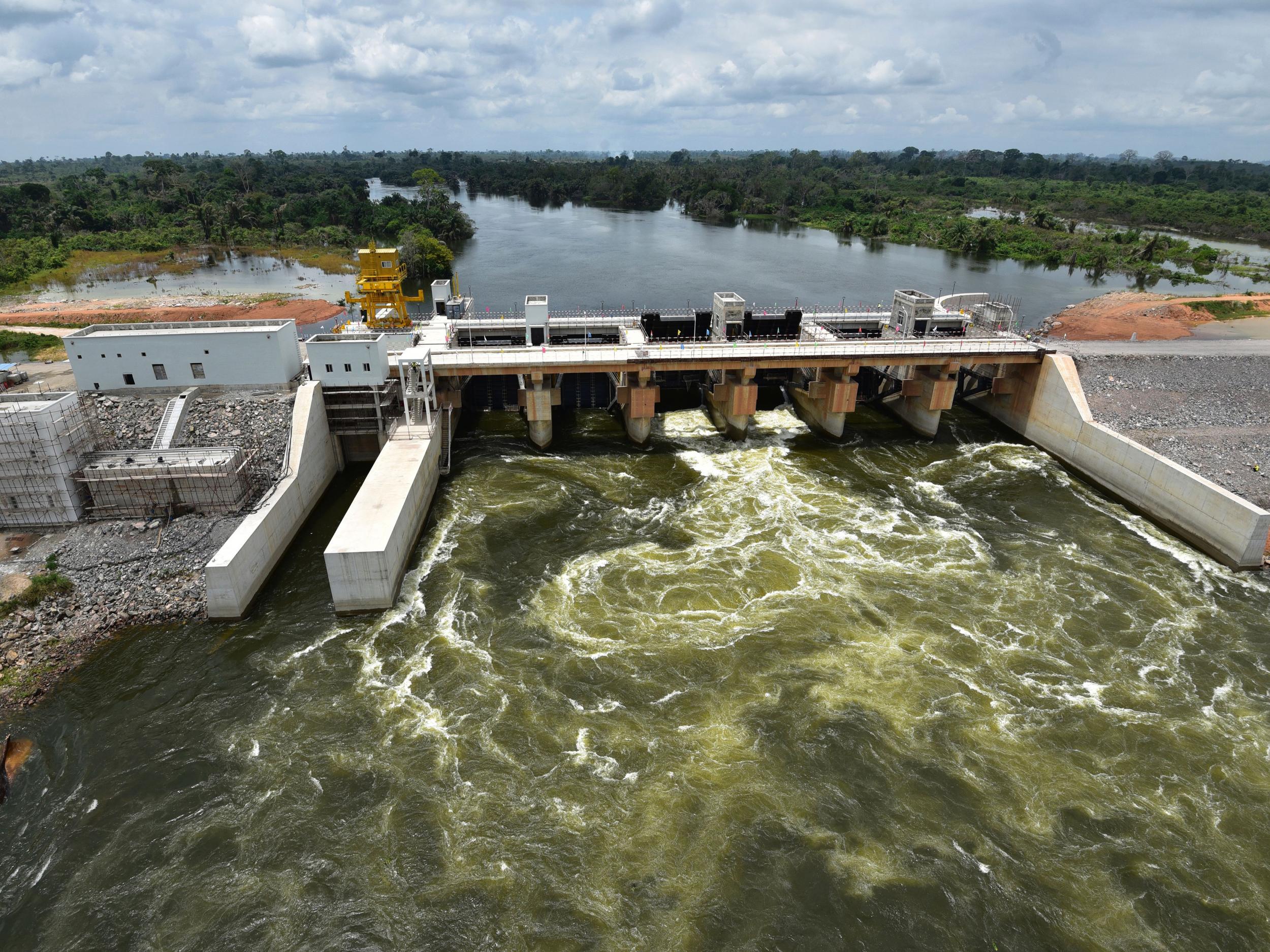 The Soubre hydroelectric dam, built by China to reduce the energy deficit in the Ivory Coast