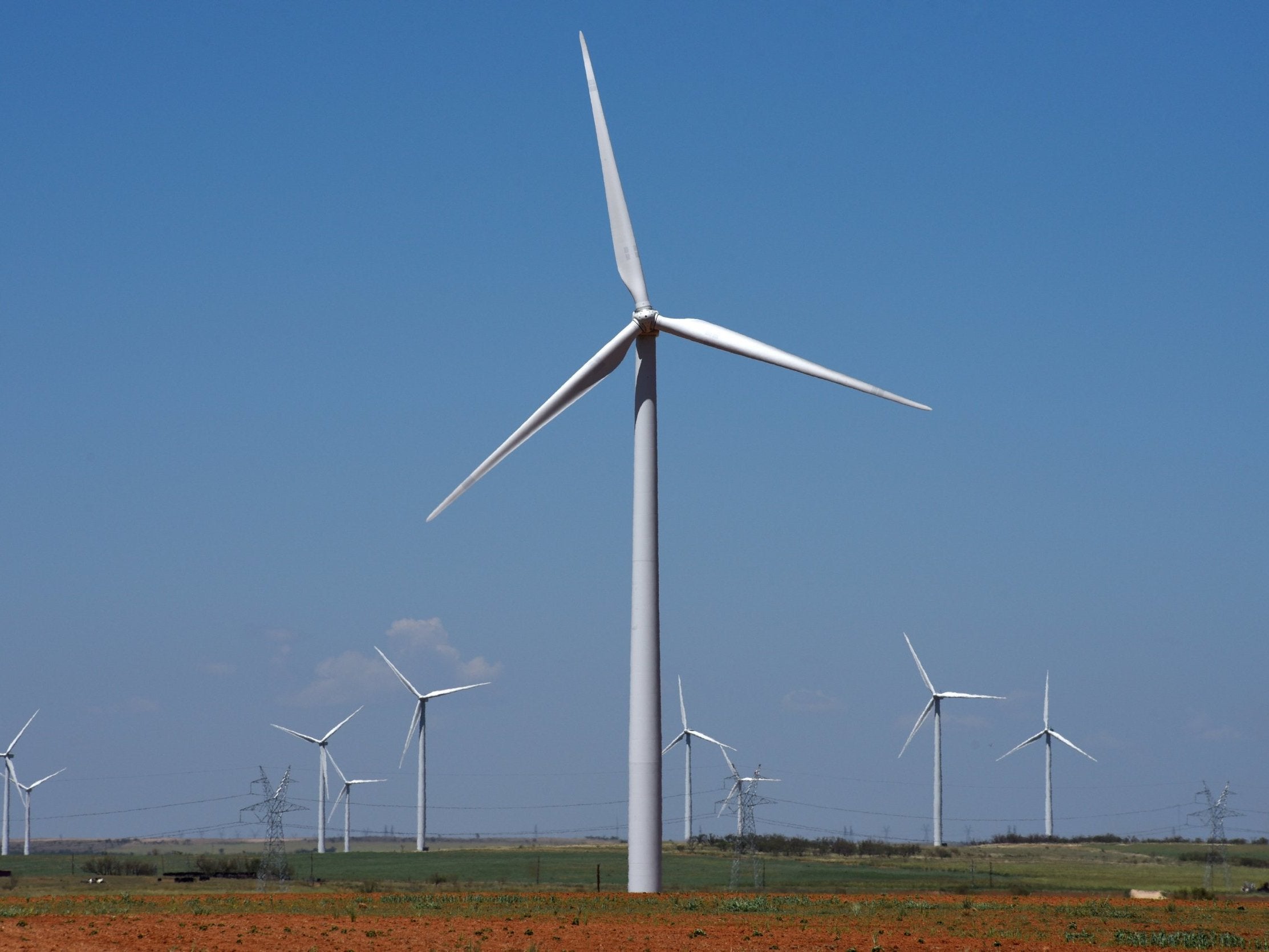 The state is pushing to rely only on clean energy sources, like wind power