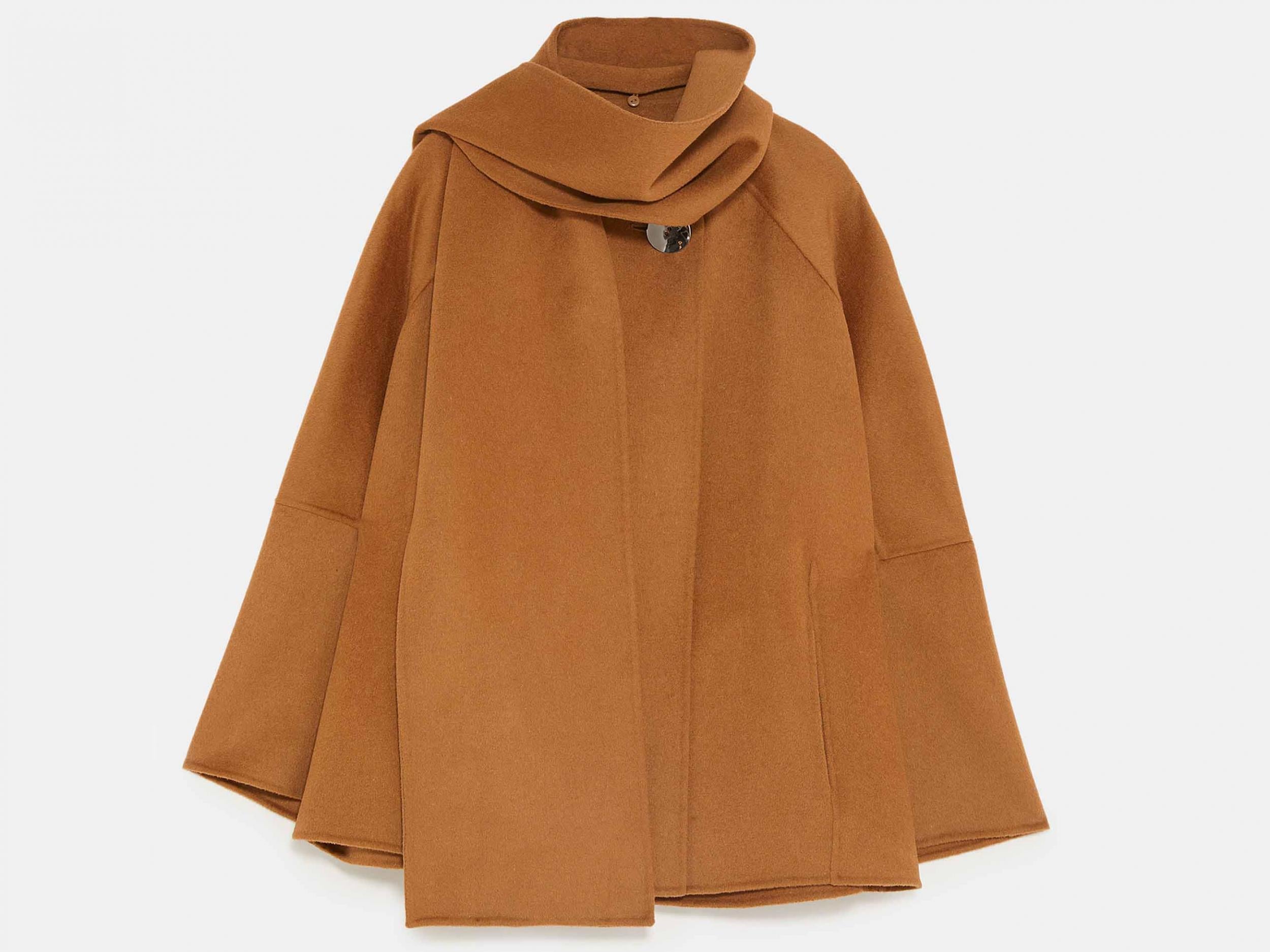 Cape Coat with Scarf, £99.99, Zara