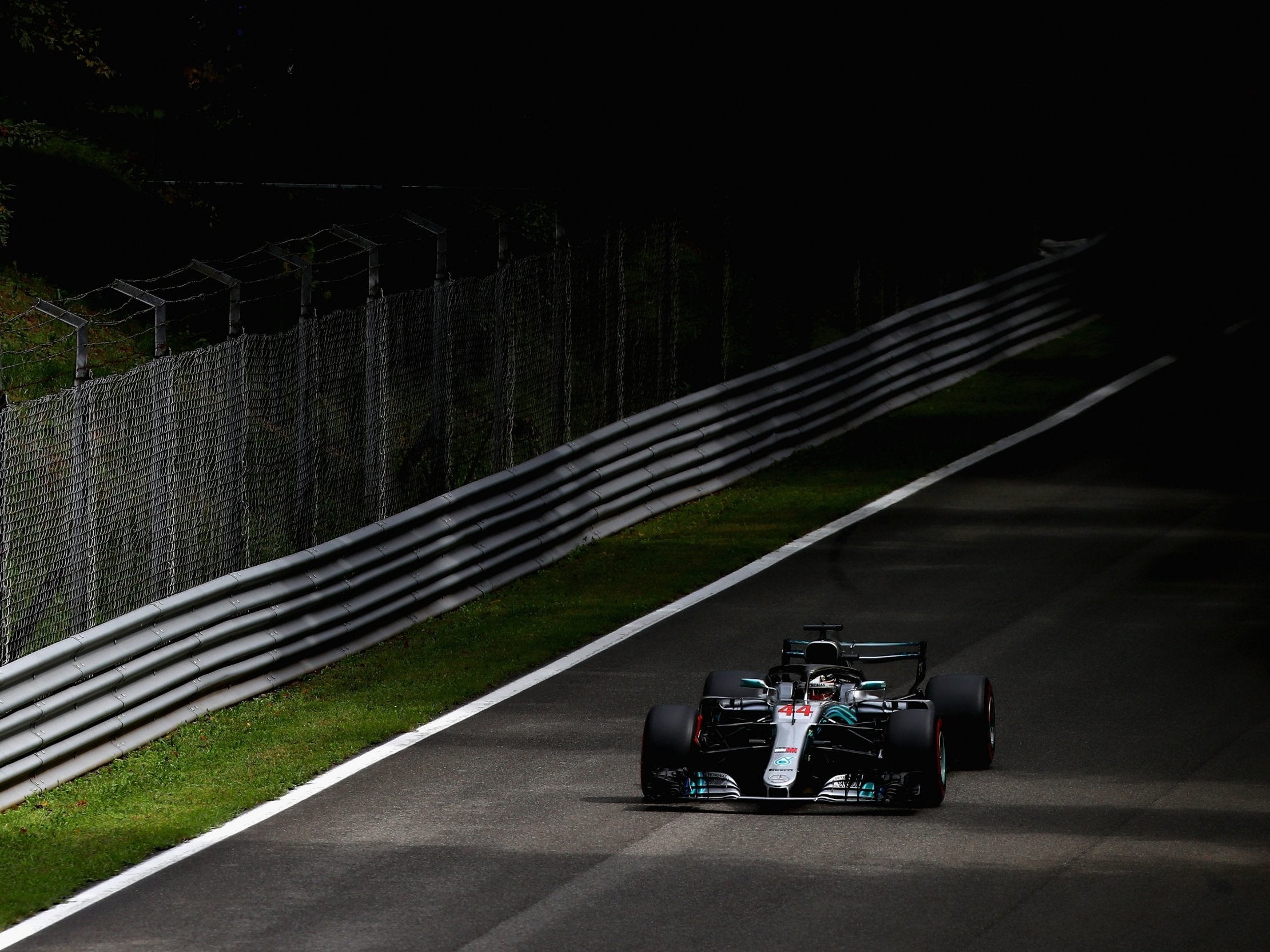 Lewis Hamilton will start Sunday’s grand prix third on the grid